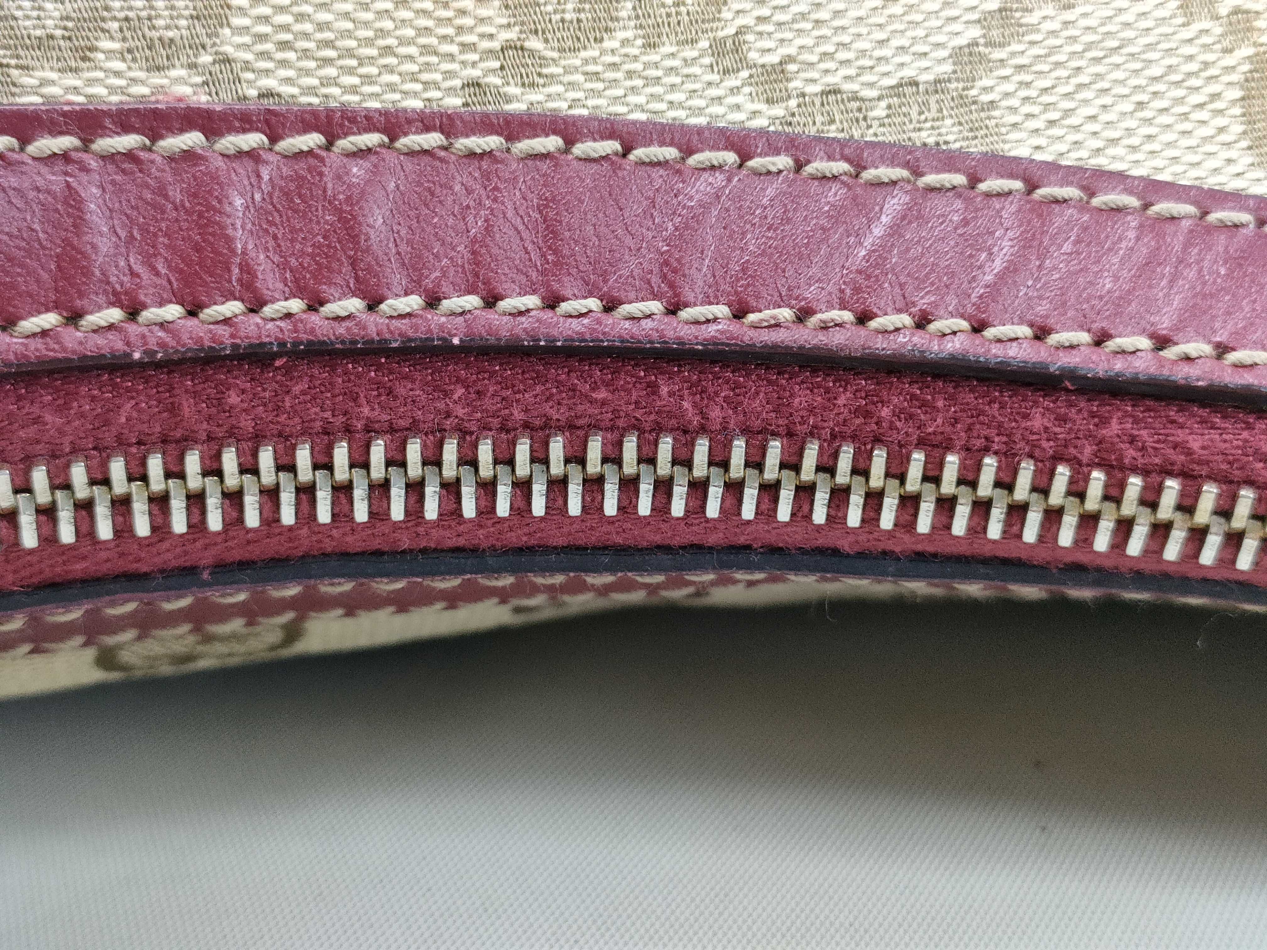 GG Canvas Shoulder Bag with GG Pattern, Webbing Strap, and Leather Trim. — view 8