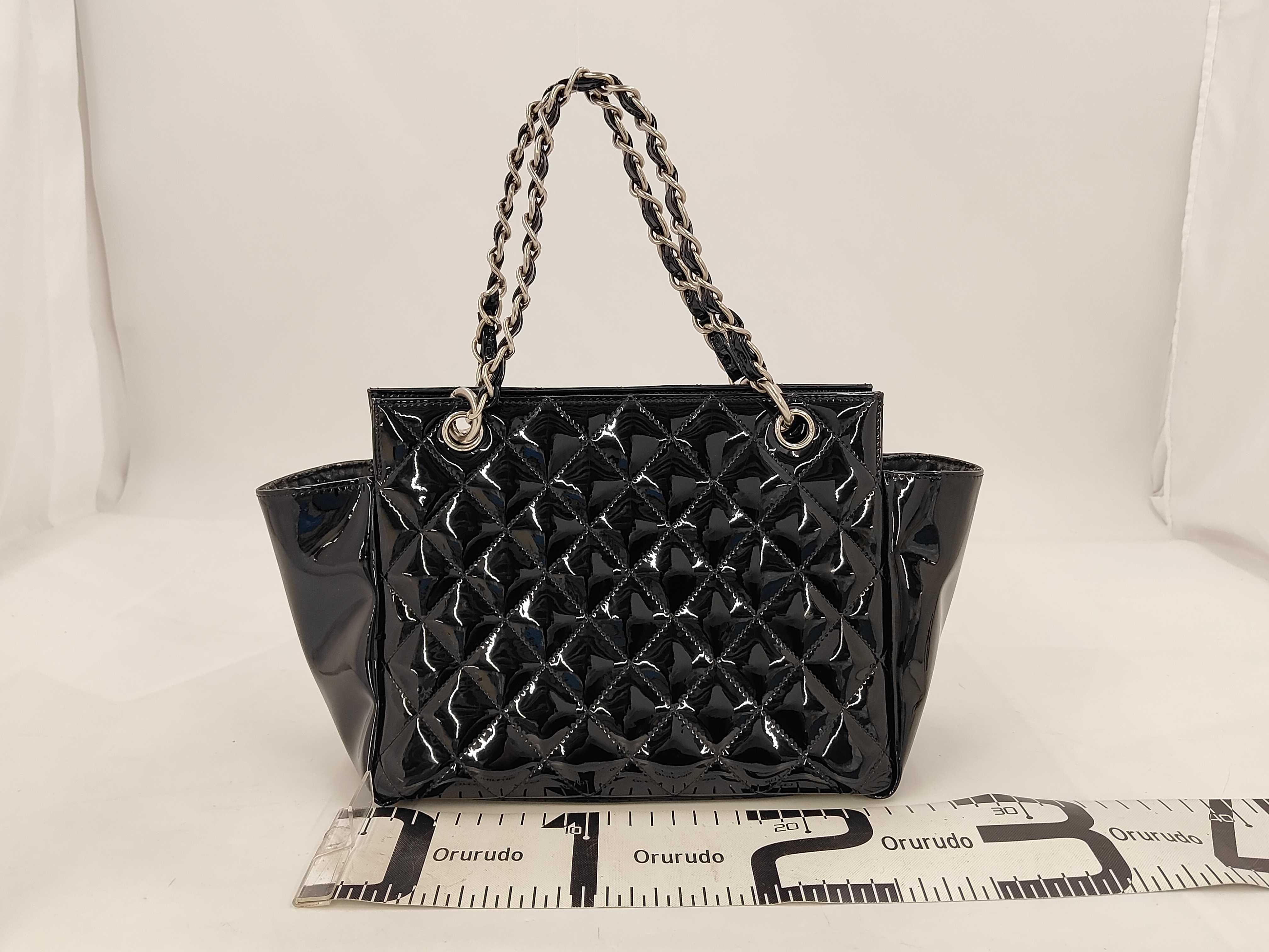 patent leather shoulder bag — view 2