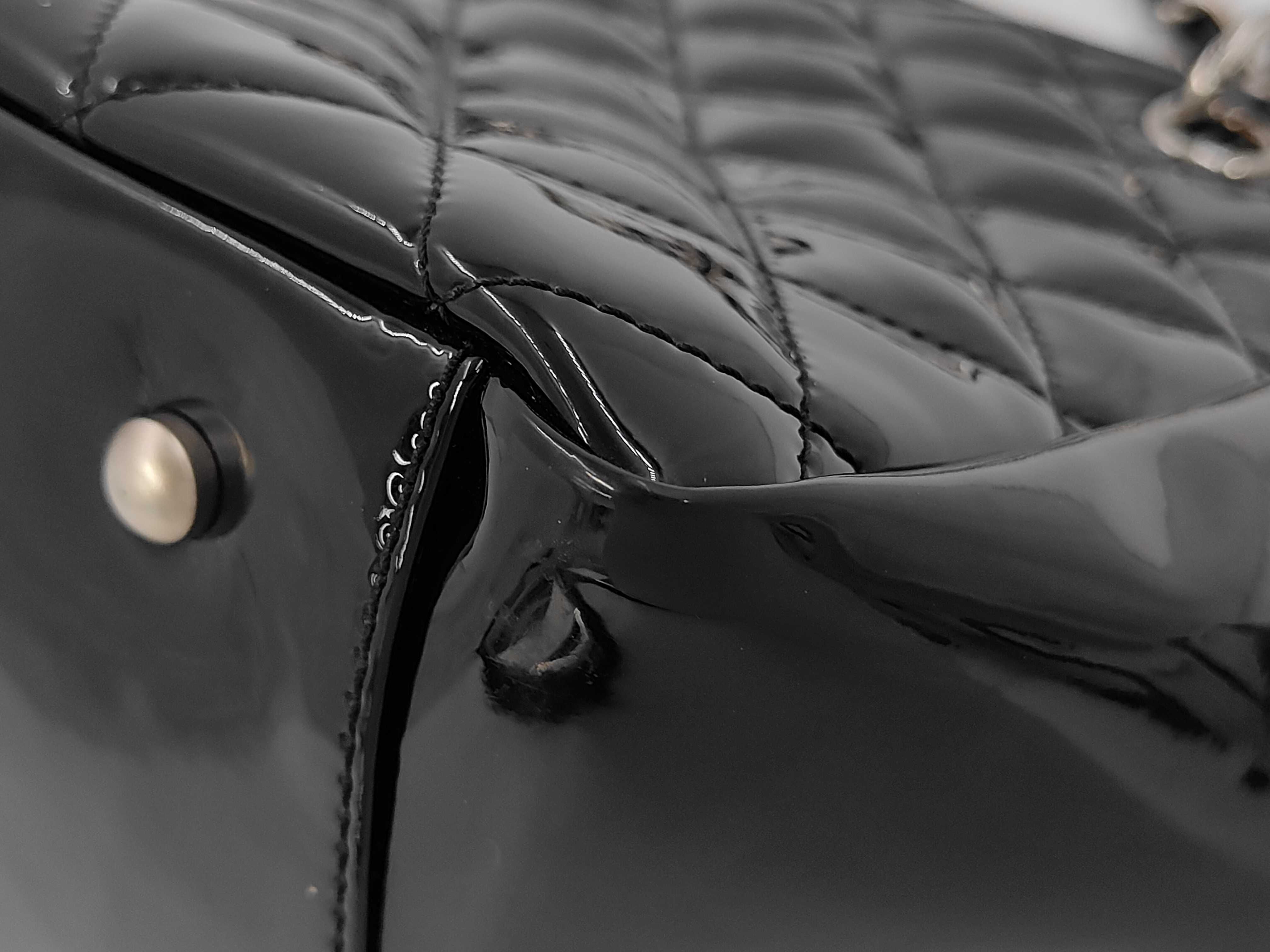 patent leather shoulder bag — view 3