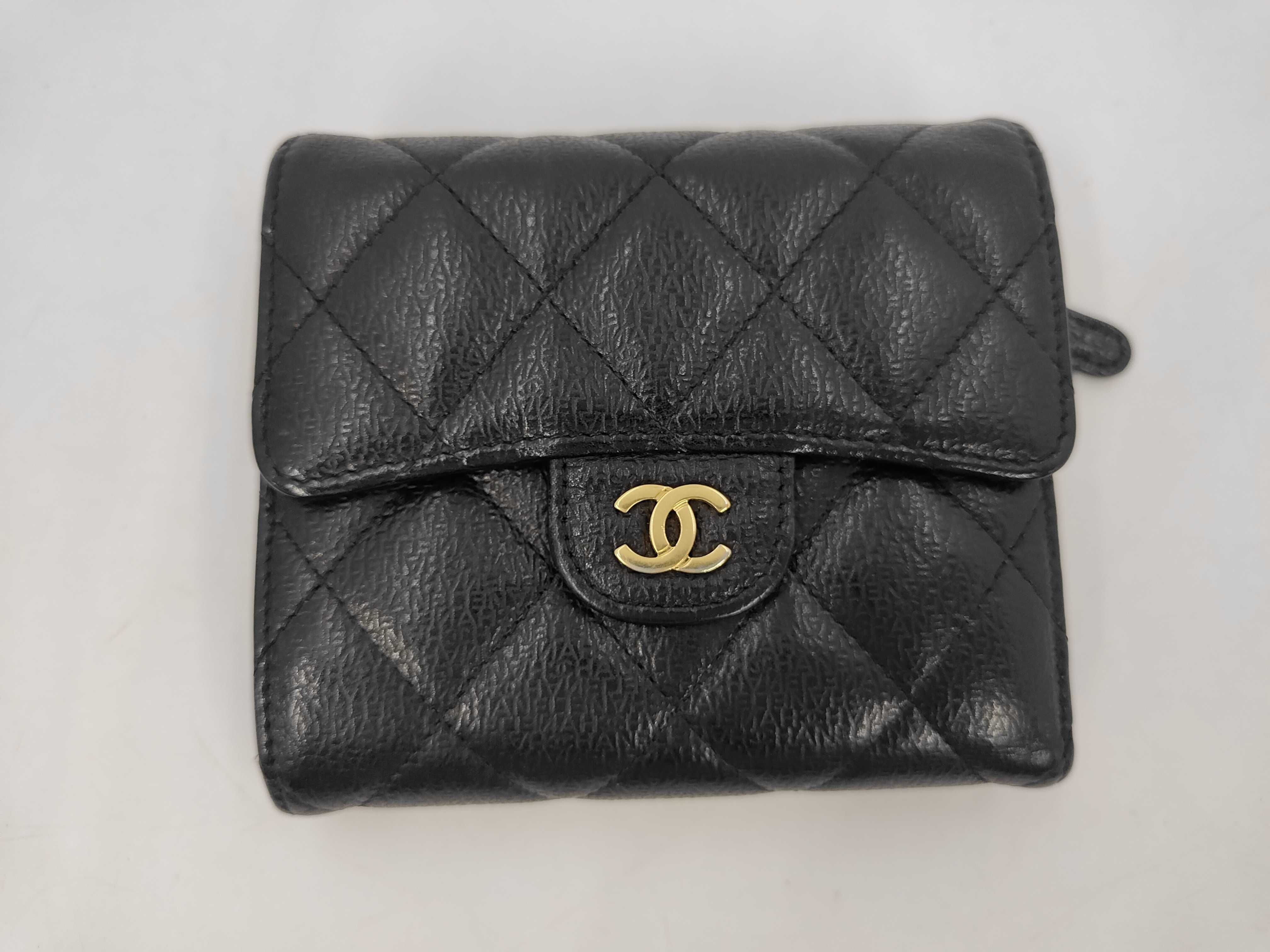 Black Caviar Leather Matelassé Wallet (Serial Number 24)