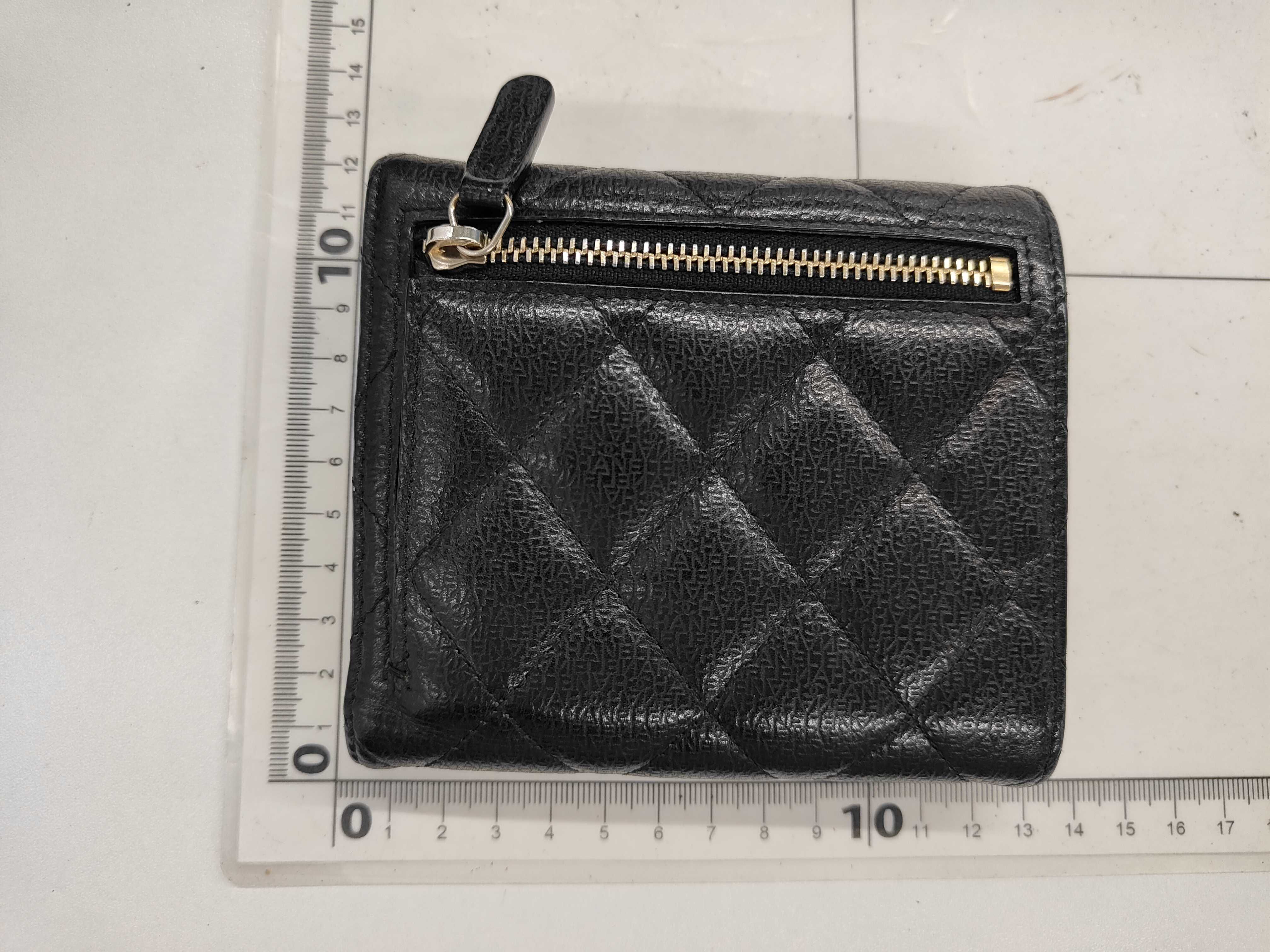 Black Caviar Leather Matelassé Wallet (Serial Number 24) — view 2