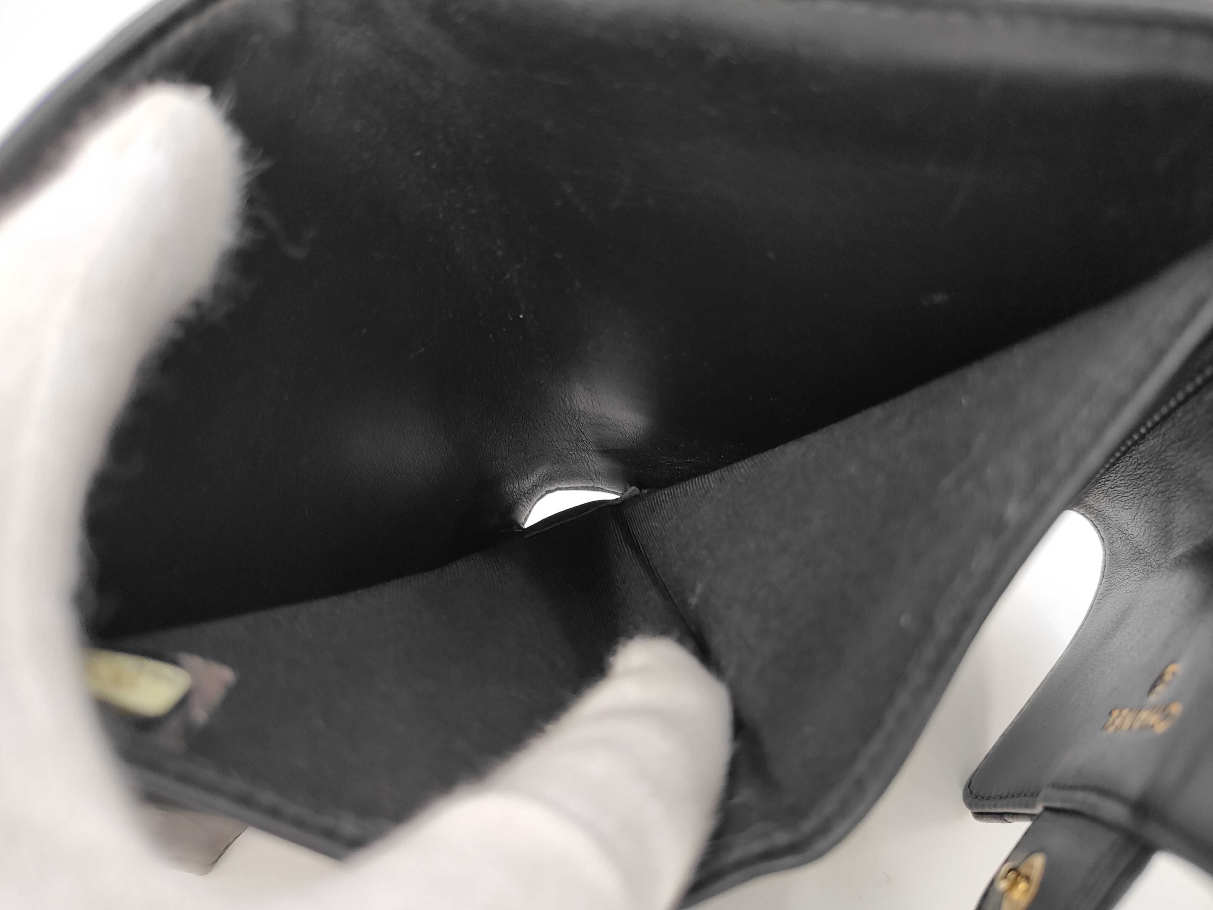 Black Caviar Leather Matelassé Wallet (Serial Number 24) — view 6