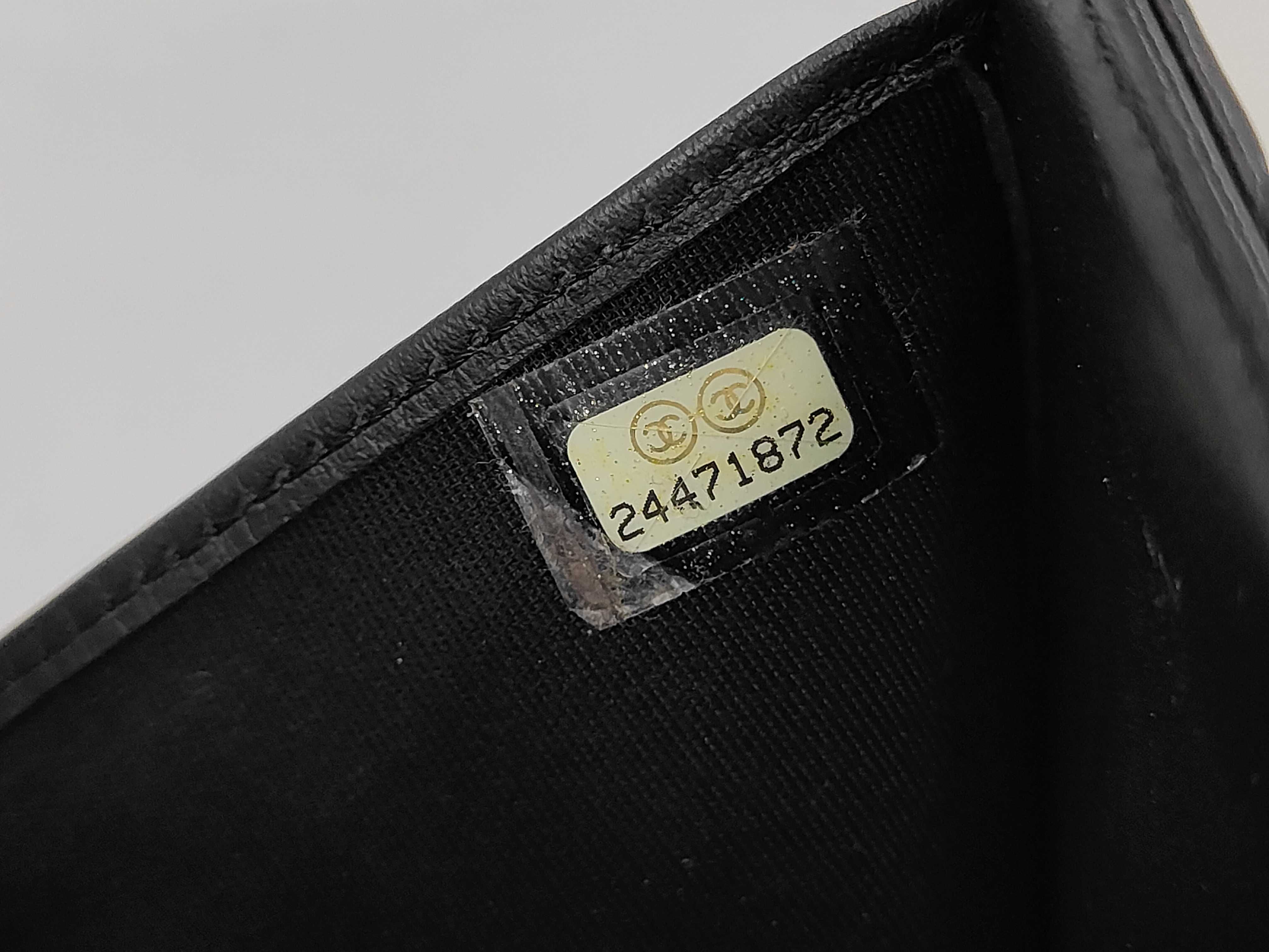 Black Caviar Leather Matelassé Wallet (Serial Number 24) — view 9