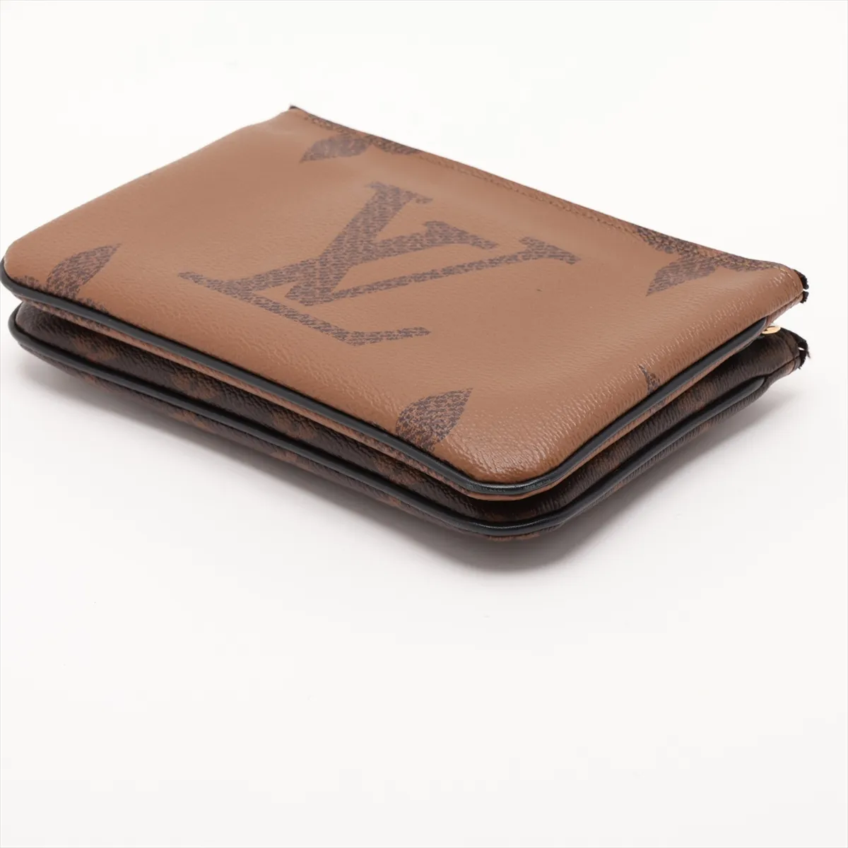 Giant Monogram Reverse Pochette Double Zip M69203 Brown (RFID detected) — view 3