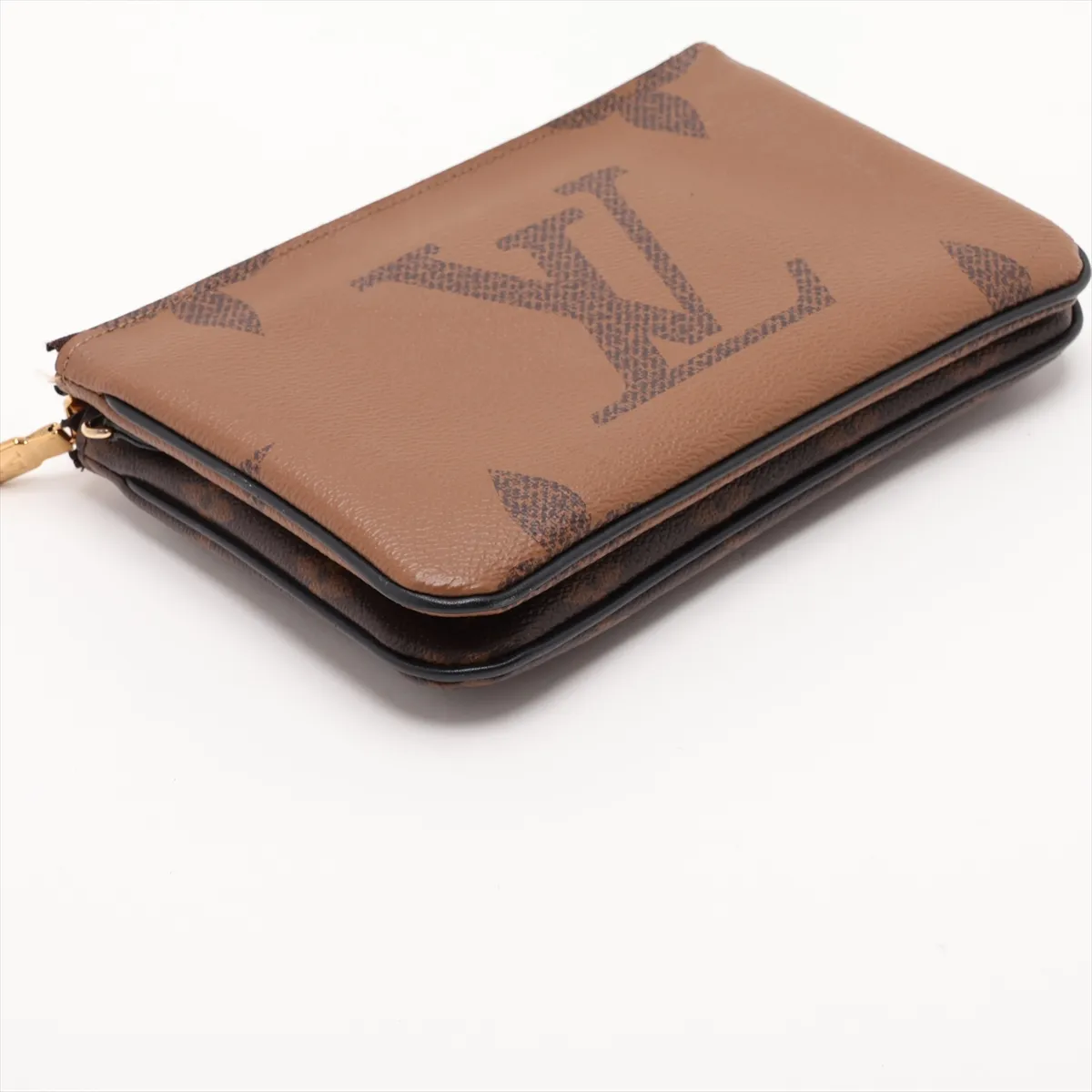 Giant Monogram Reverse Pochette Double Zip M69203 Brown (RFID detected) — view 4