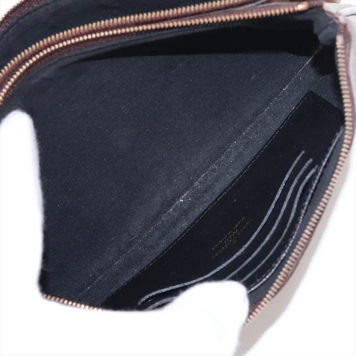 Giant Monogram Reverse Pochette Double Zip M69203 Brown (RFID detected) — view 6
