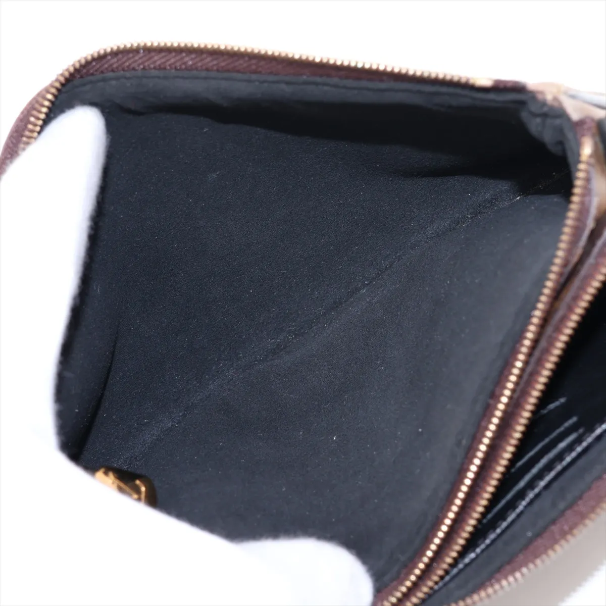 Giant Monogram Reverse Pochette Double Zip M69203 Brown (RFID detected) — view 8