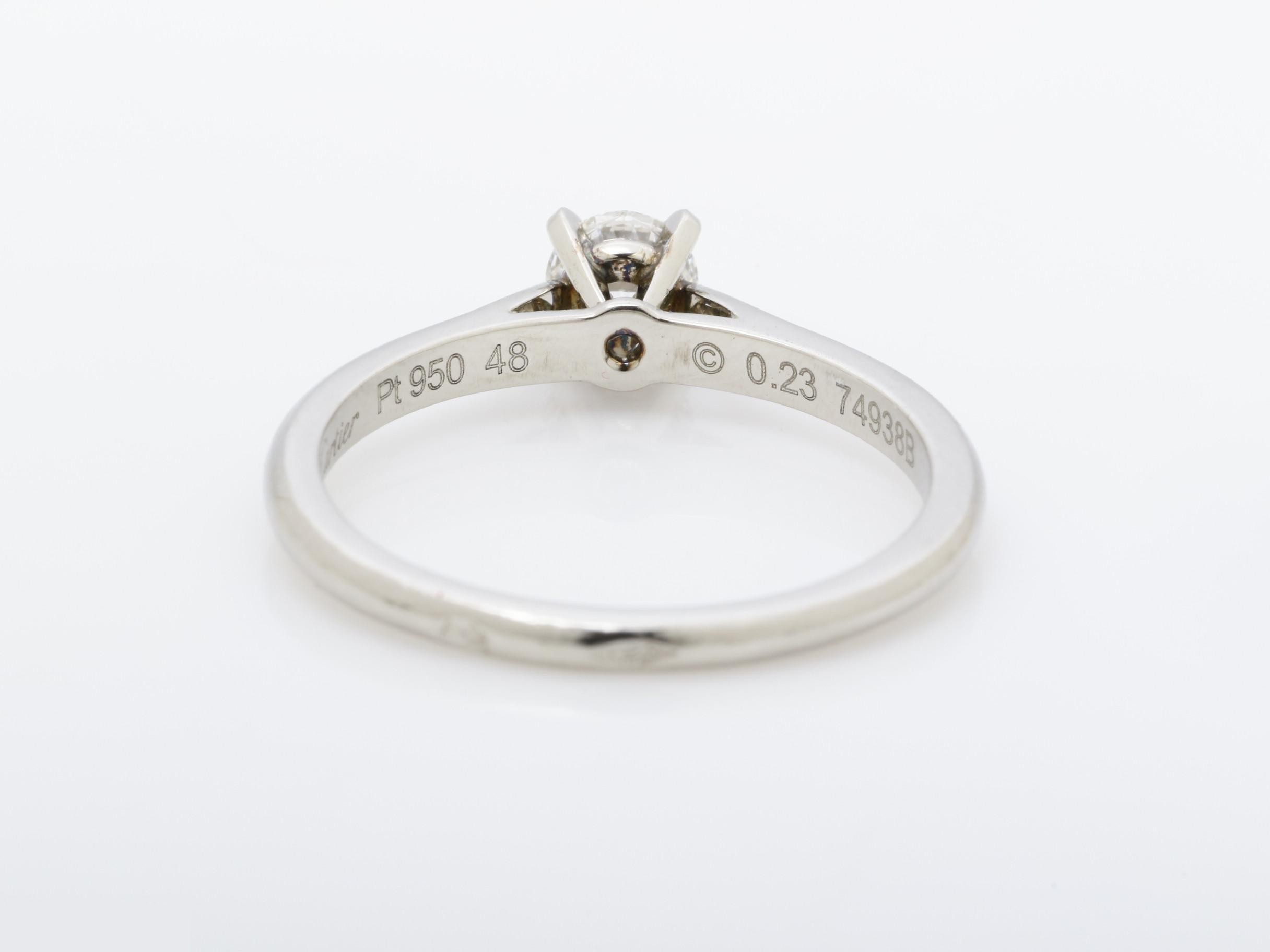PT950 D0.23ct Solitaire Ring, 2.6g — view 4
