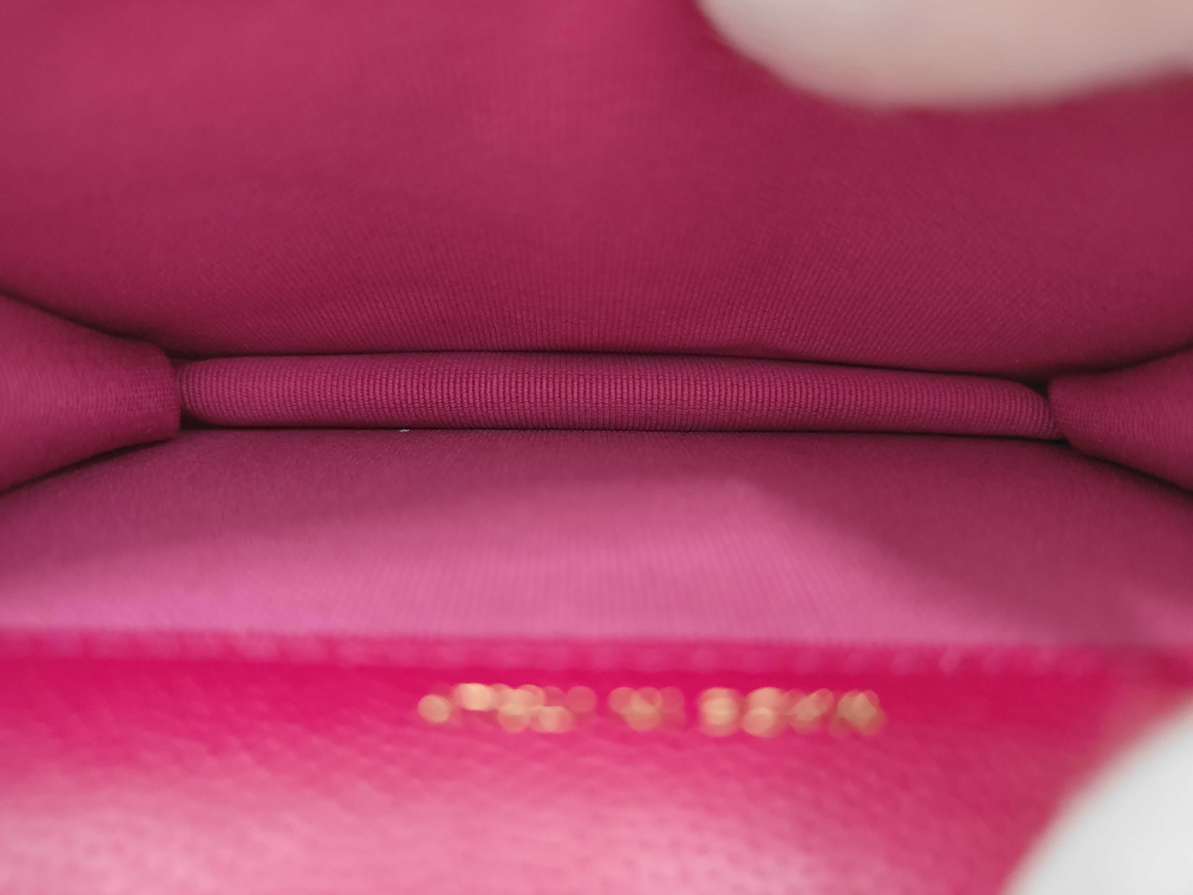 Matelassé Mini Chain Shoulder Bag, Caviar Leather, Pink, Gold Hardware. — view 9