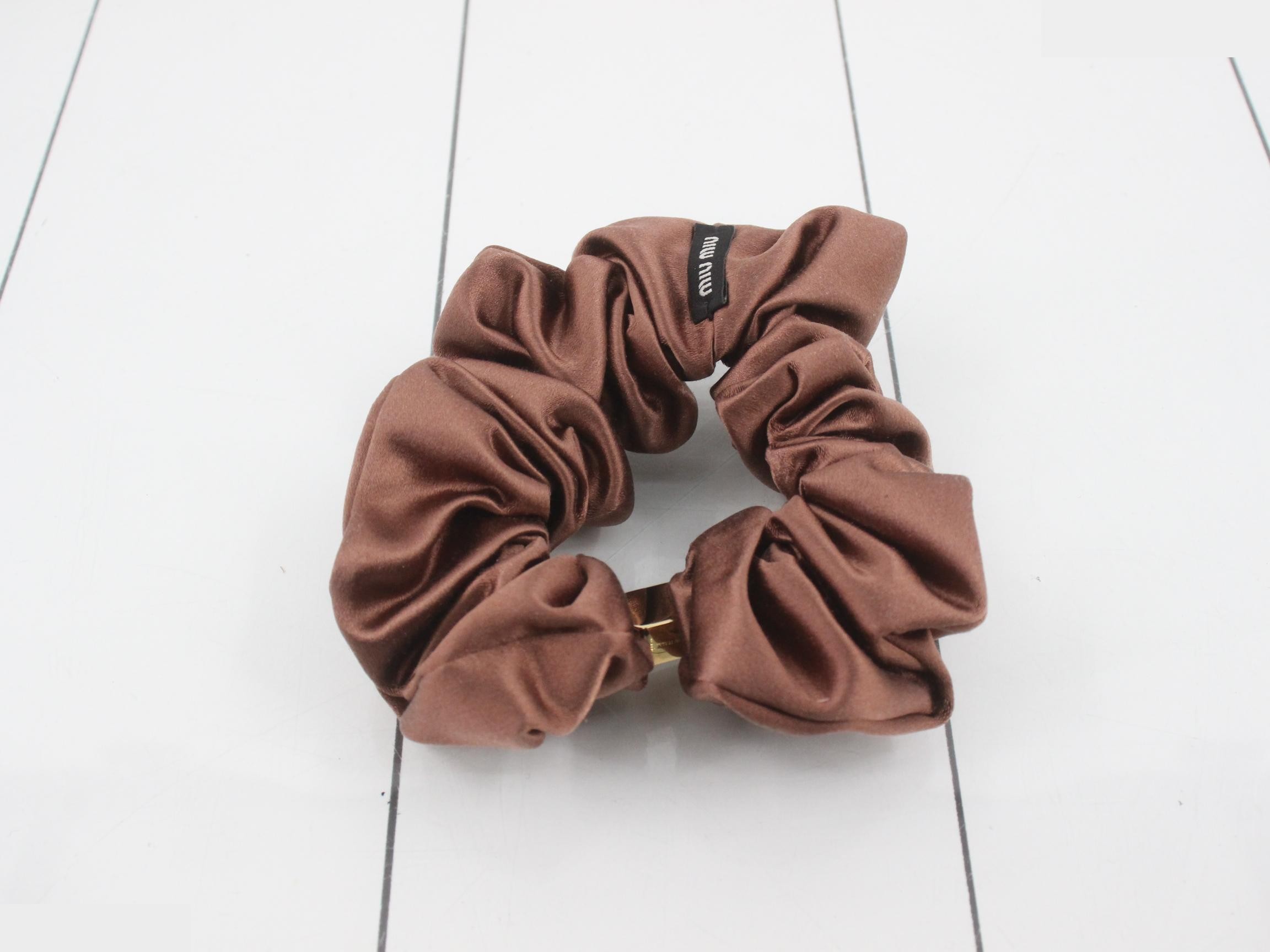 Logo satin scrunchie — view 2