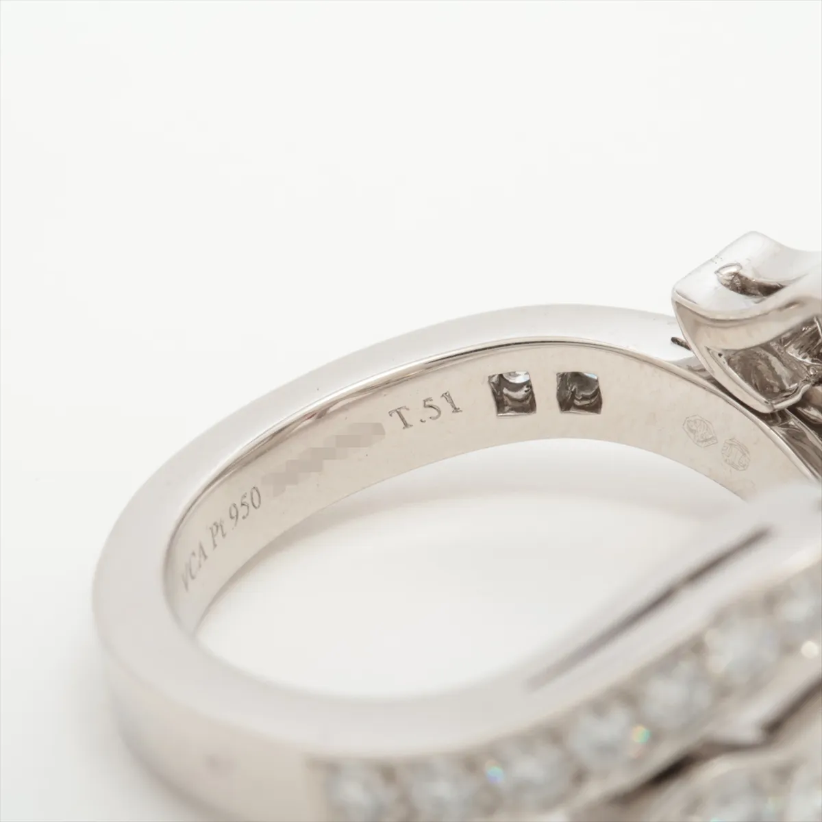 Ruby Diamond Ring Pt950 10.6g 51 JX021201 Ruby Small Chip — view 4