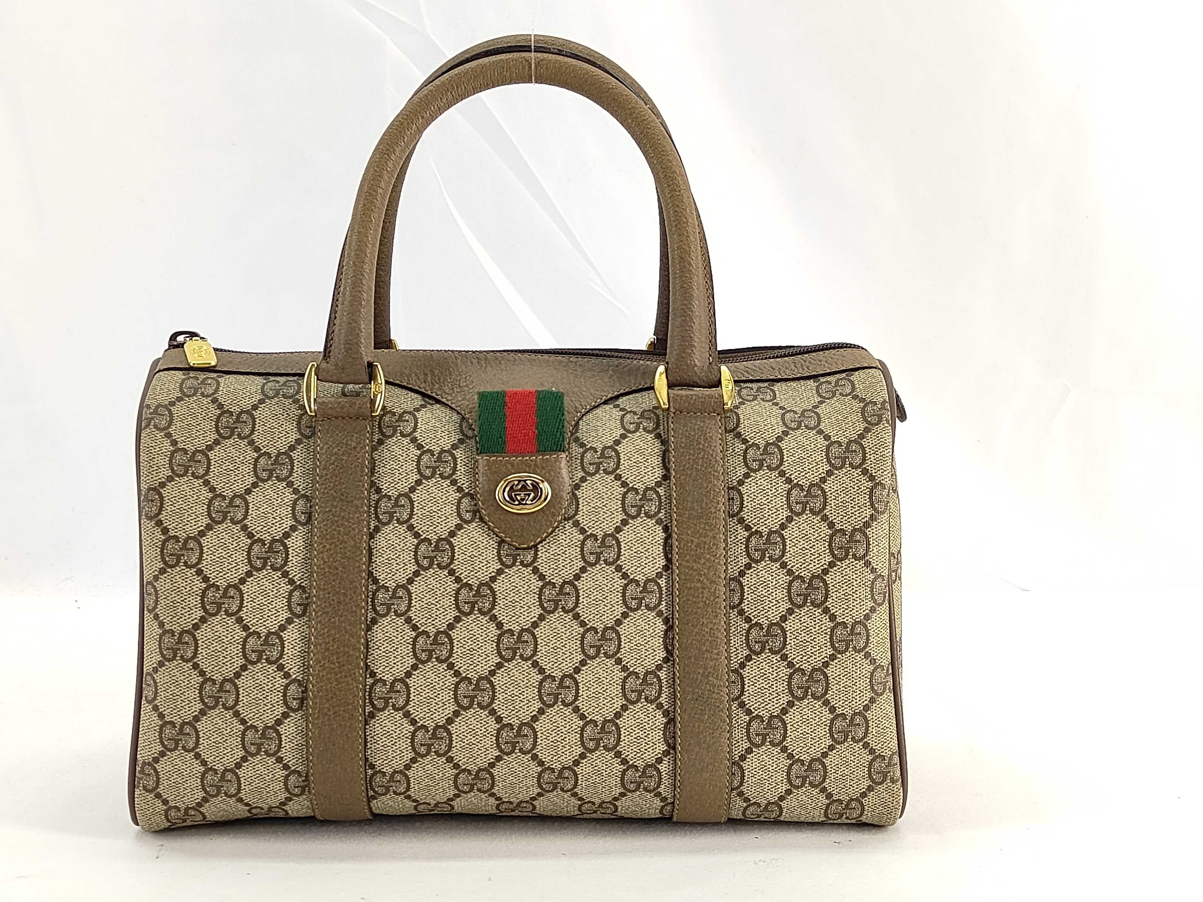 GG Supreme Sherry Mini Boston Bag 116.02.006 Beige