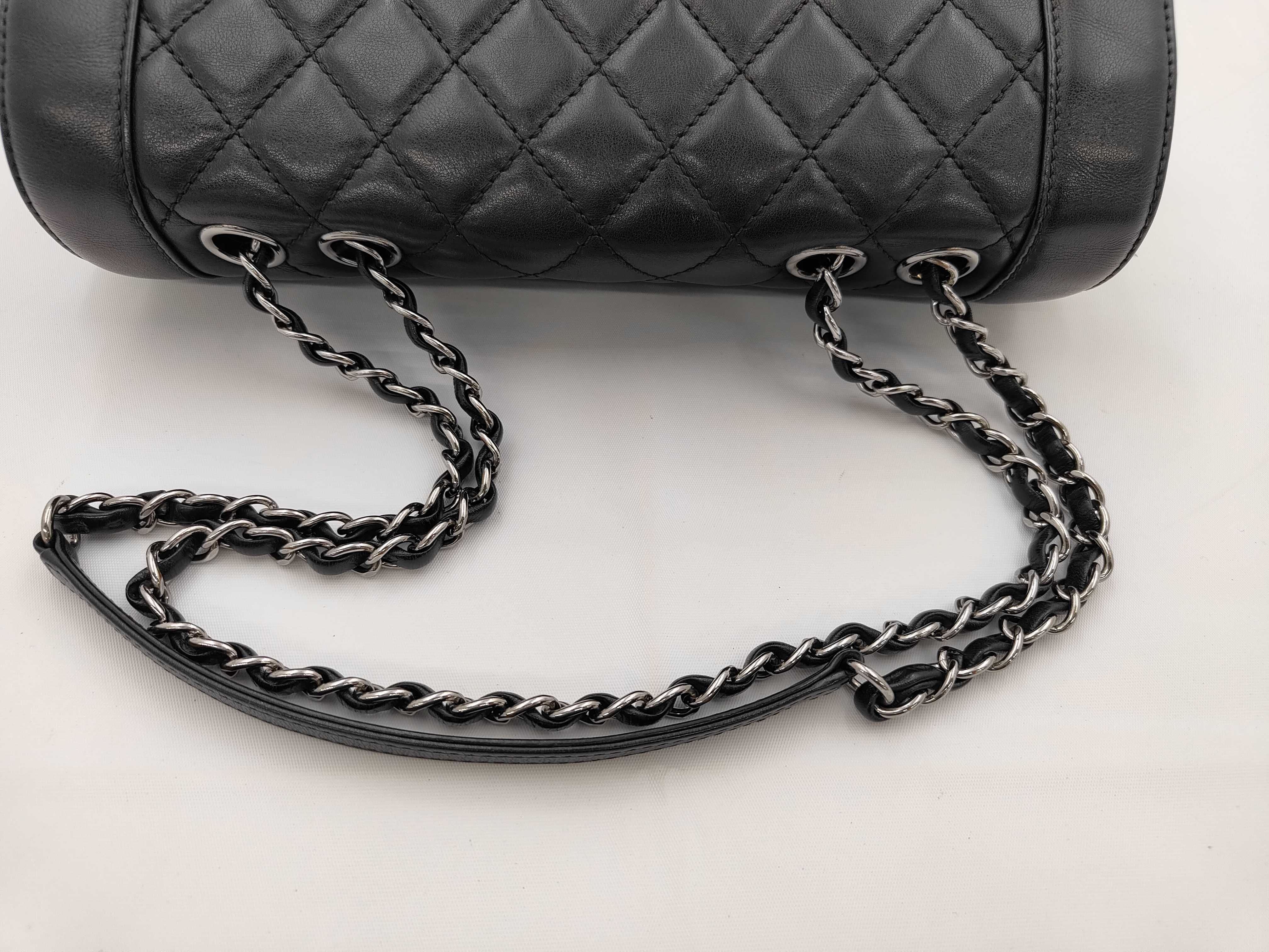Coco Mark Chain Shoulder Bag, Calfskin, Black, SS Shoulder Bag — view 3