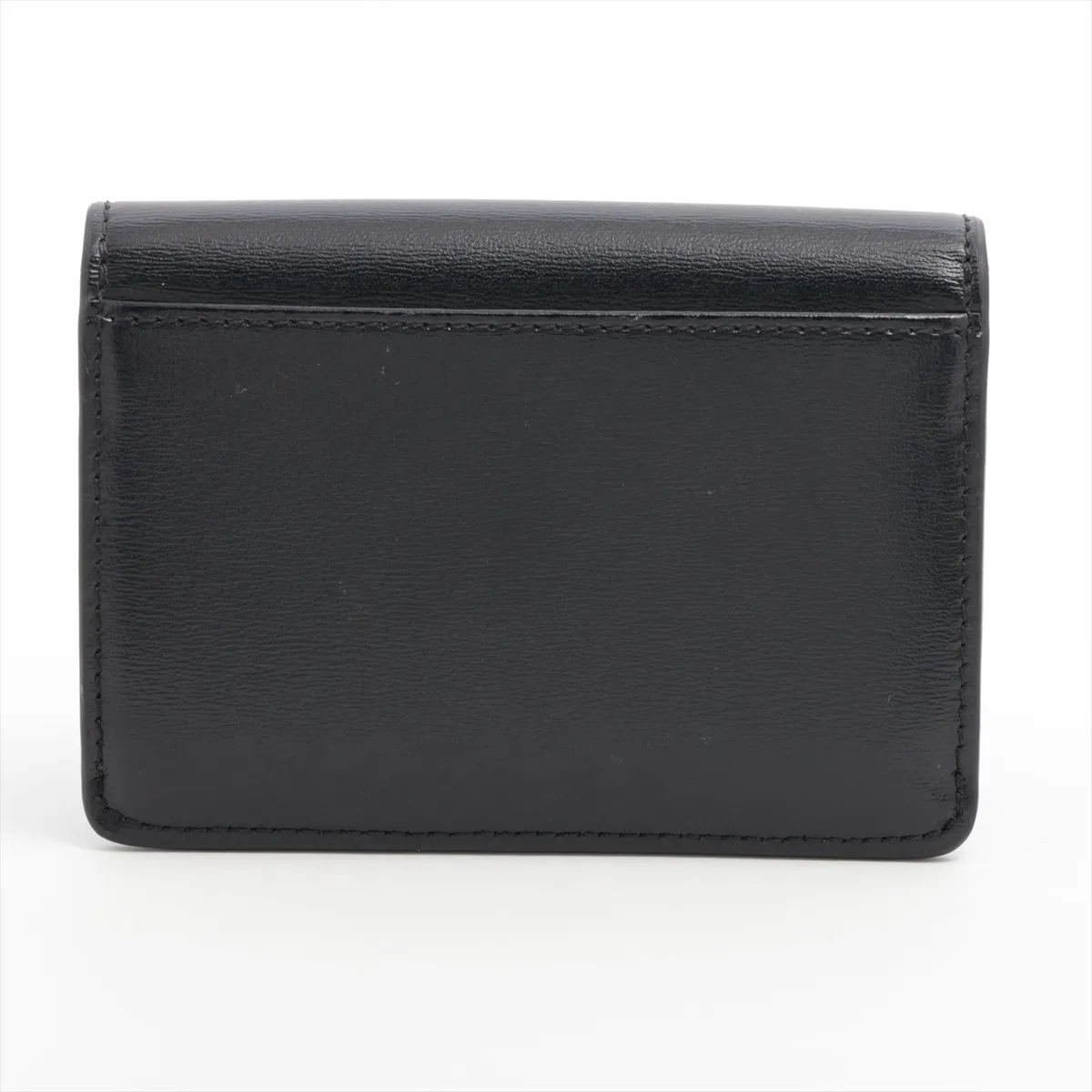 Triomphe Leather Card Case, Black — view 2