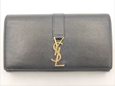 line leather large flap wallet, long wallet, with box, 414567