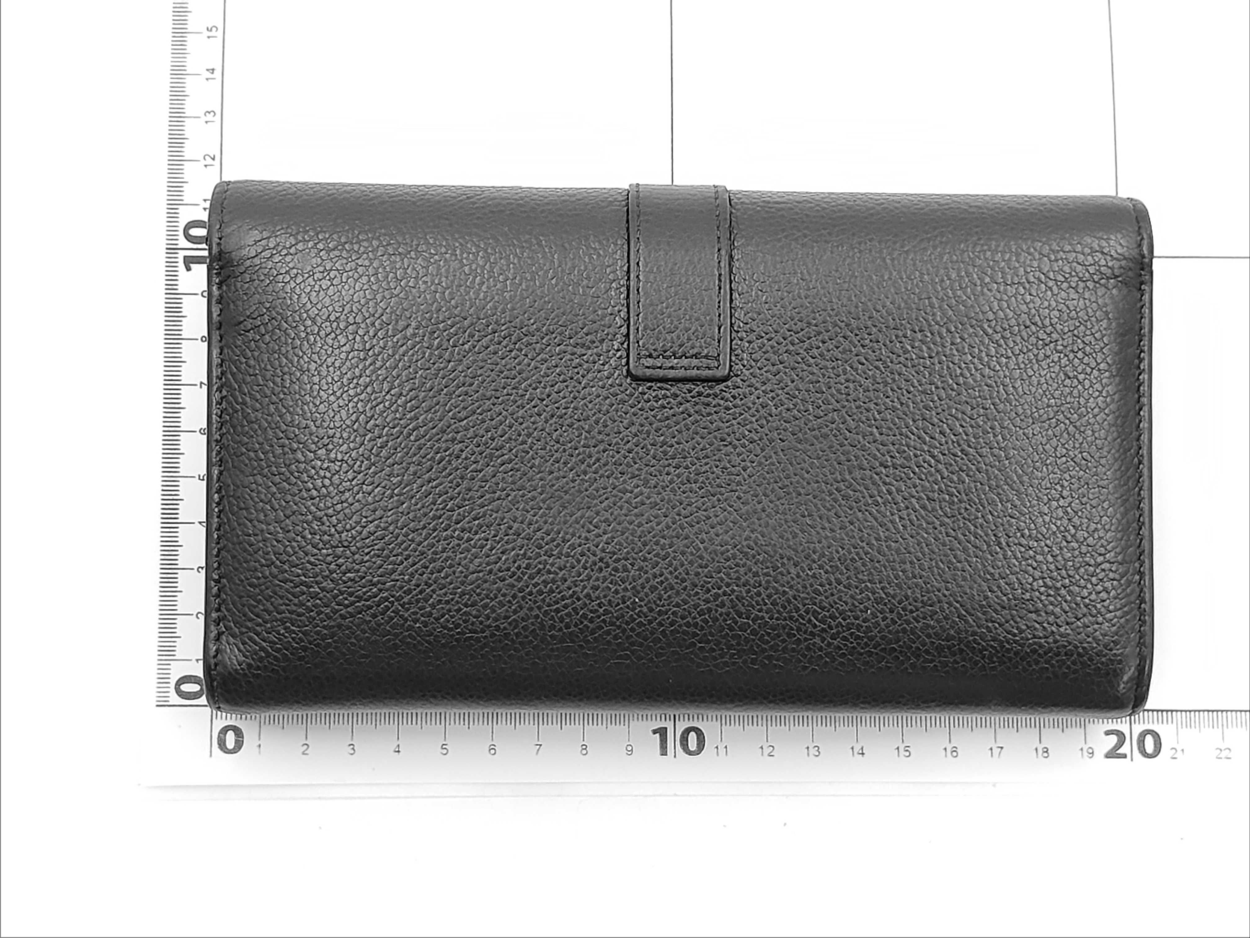 line leather large flap wallet, long wallet, with box, 414567 — view 2
