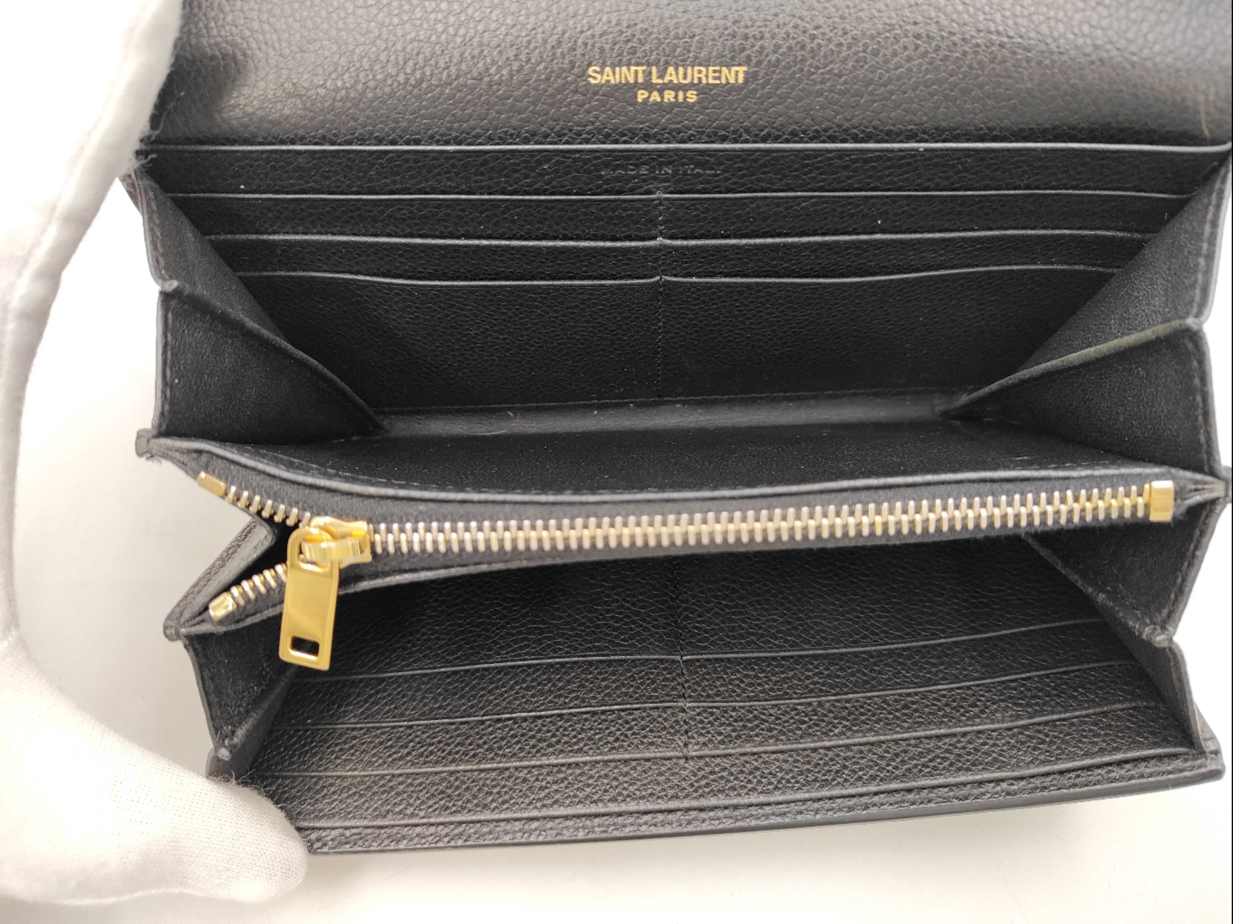 line leather large flap wallet, long wallet, with box, 414567 — view 8