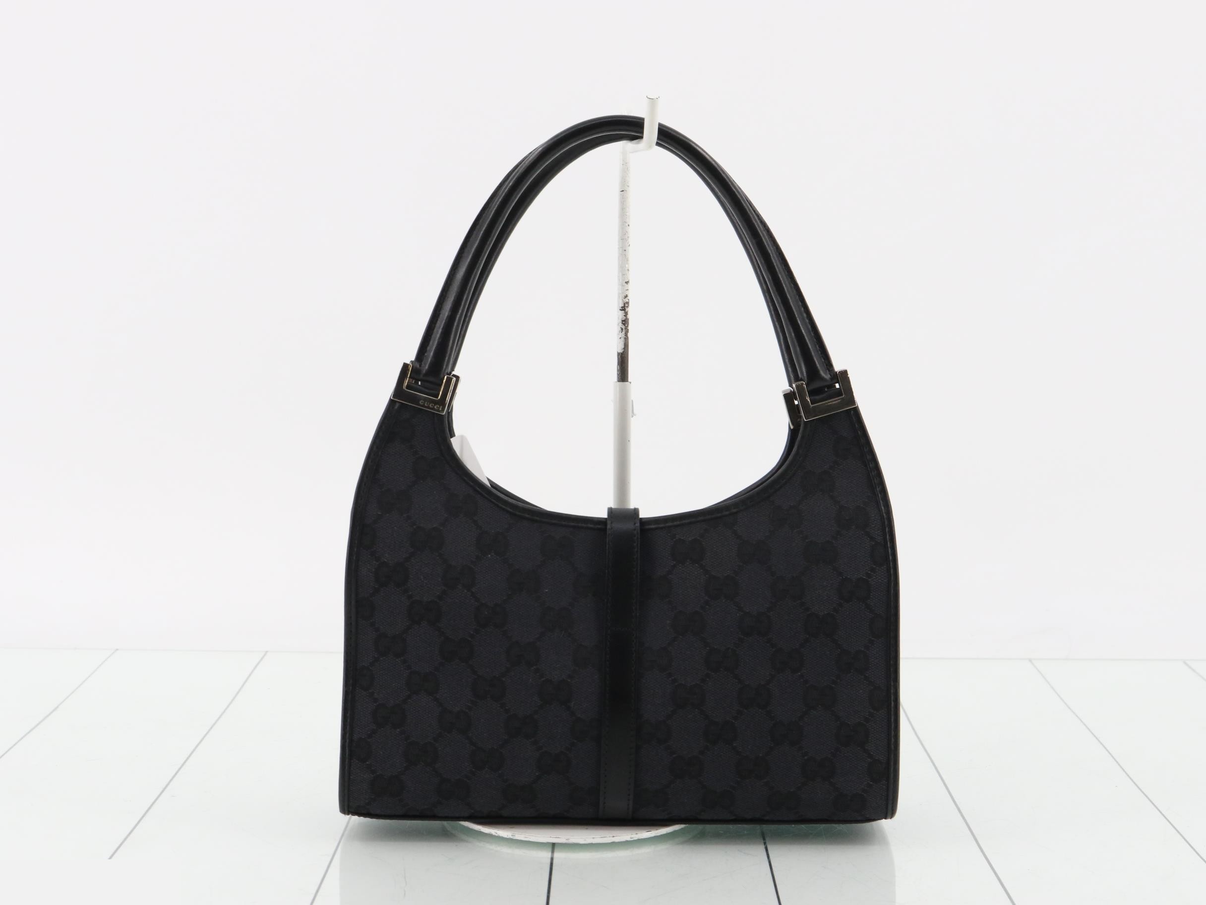 GG Canvas Jackie Shoulder Bag, Black, Silver Hardware — view 2