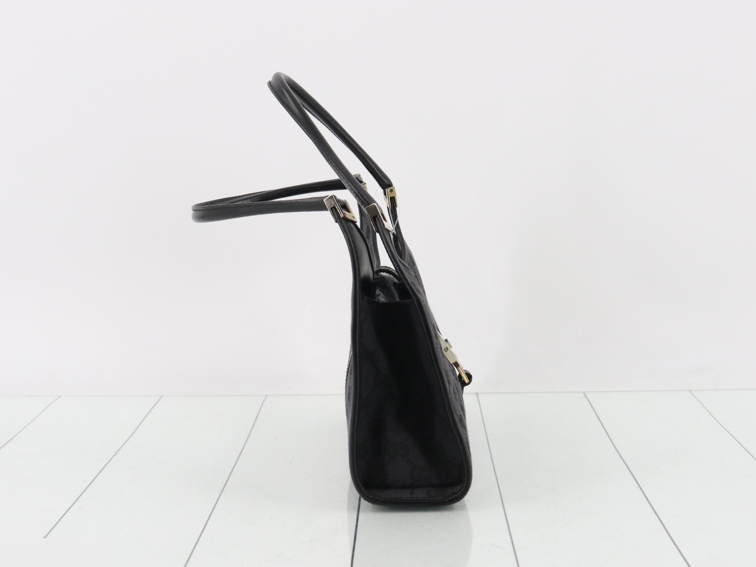 GG Canvas Jackie Shoulder Bag, Black, Silver Hardware — view 4