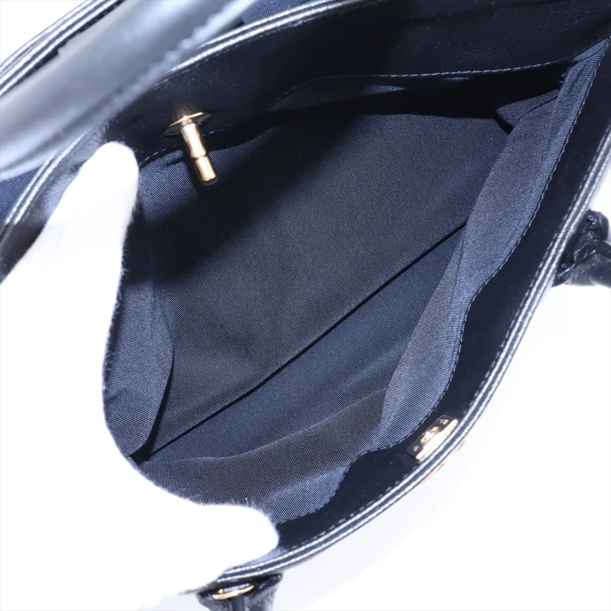 Executive Leather 2-Way Handbag, Black with Gold Hardware, Item Number 18023968 (Serial Number 18) — view 12