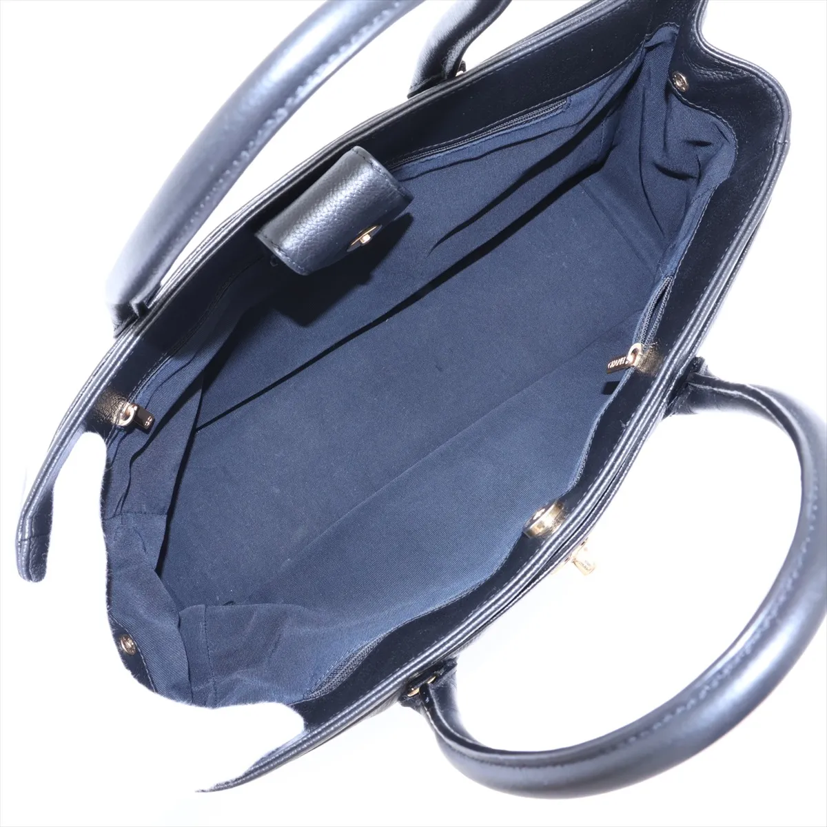 Executive Leather 2-Way Handbag, Black with Gold Hardware, Item Number 18023968 (Serial Number 18) — view 8