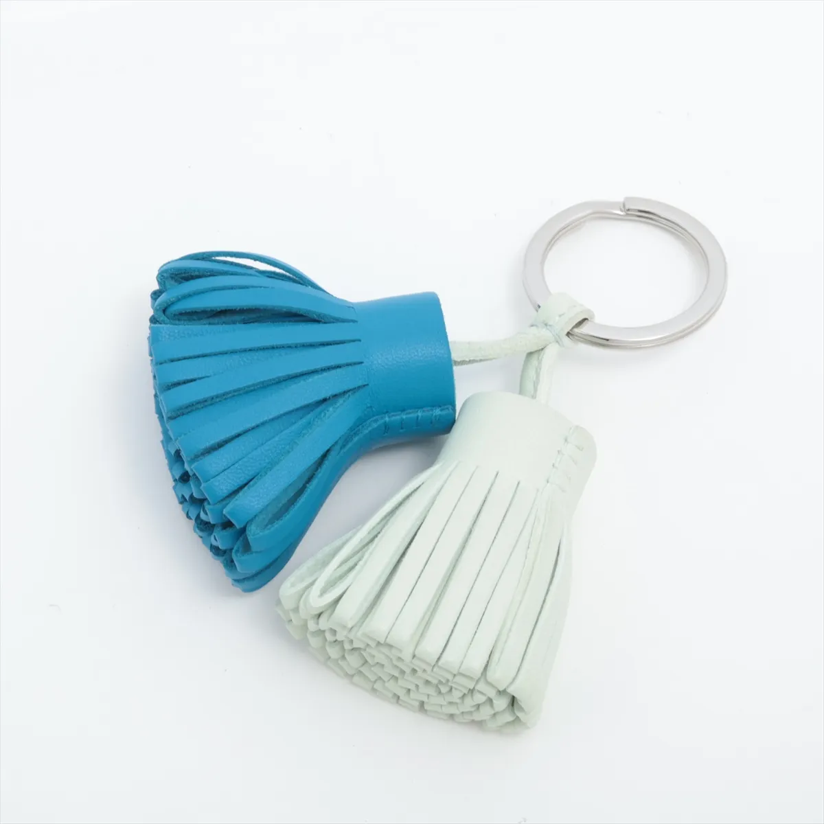 Carmen Unodos Charm, Agneau Milo Blue x Green, slightly misshapen, worn, and wrinkled. — view 2