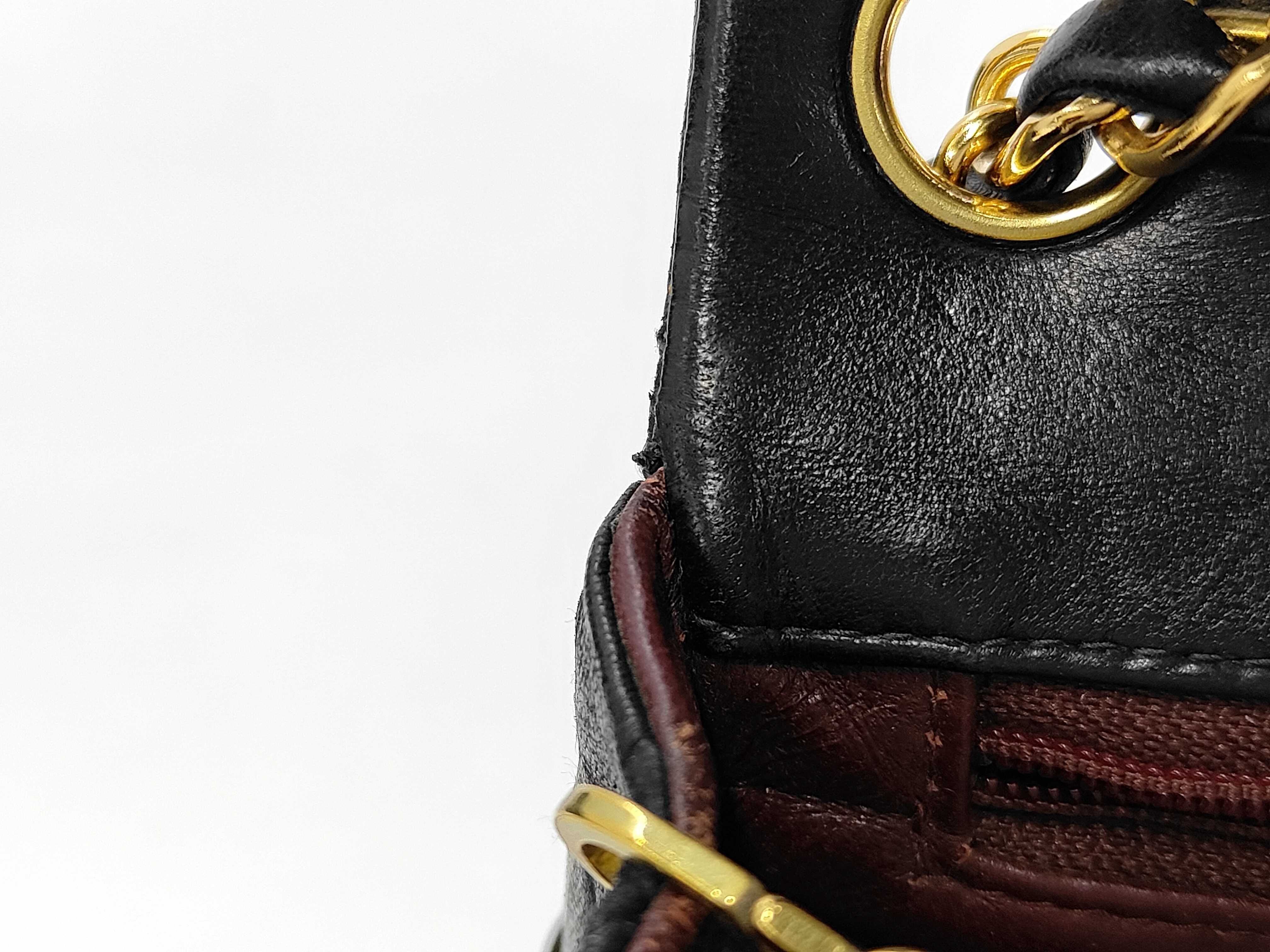 Mini Matelassé Lambskin Black Shoulder Bag (Serial No. 6) - Includes dust bag, card, and sticker. — view 12