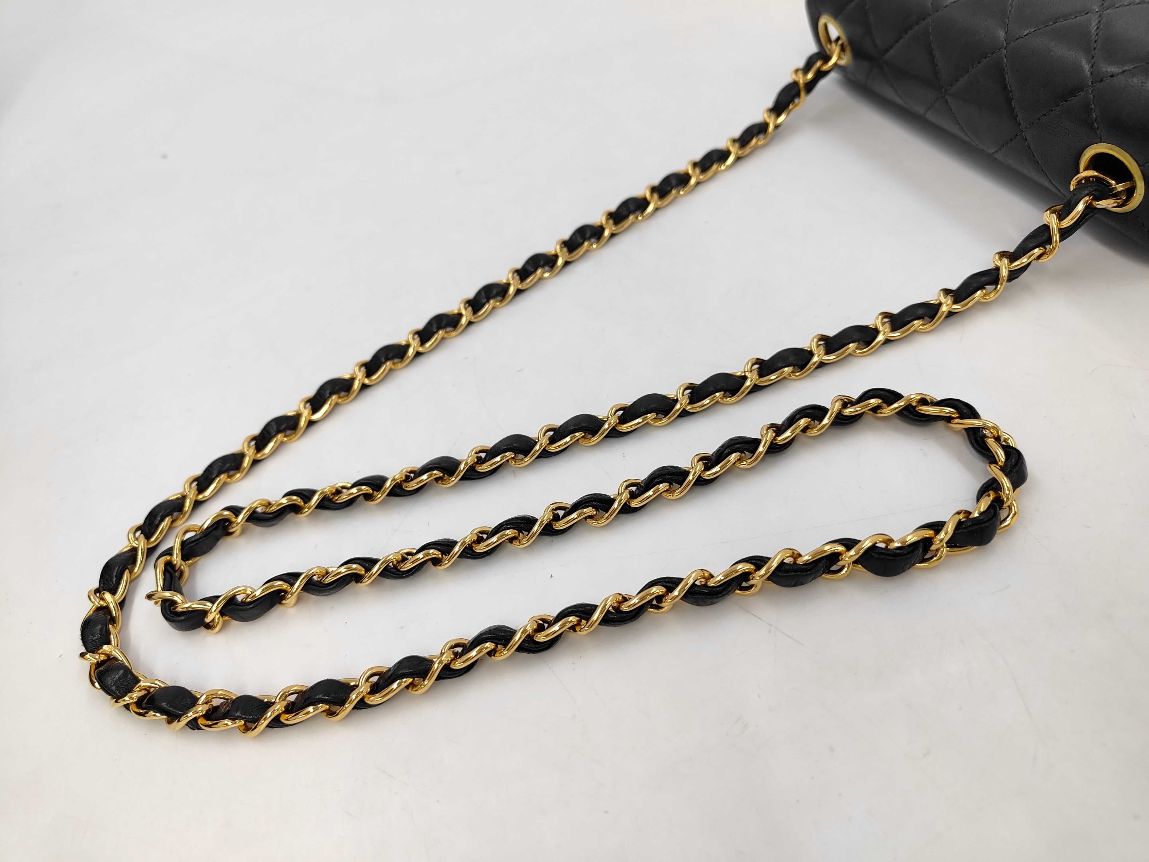 Mini Matelassé Lambskin Black Shoulder Bag (Serial No. 6) - Includes dust bag, card, and sticker. — view 3