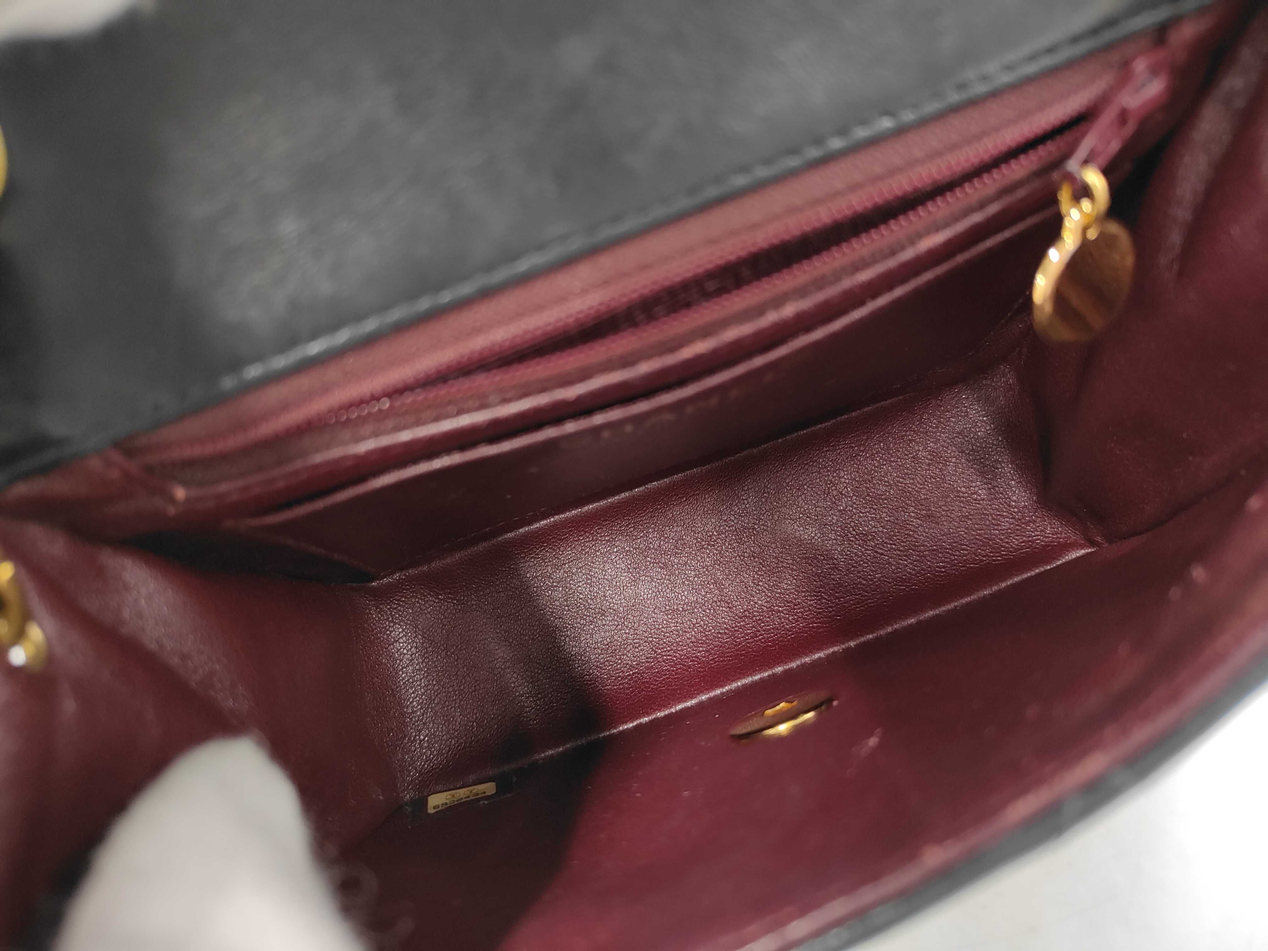 Mini Matelassé Lambskin Black Shoulder Bag (Serial No. 6) - Includes dust bag, card, and sticker. — view 9