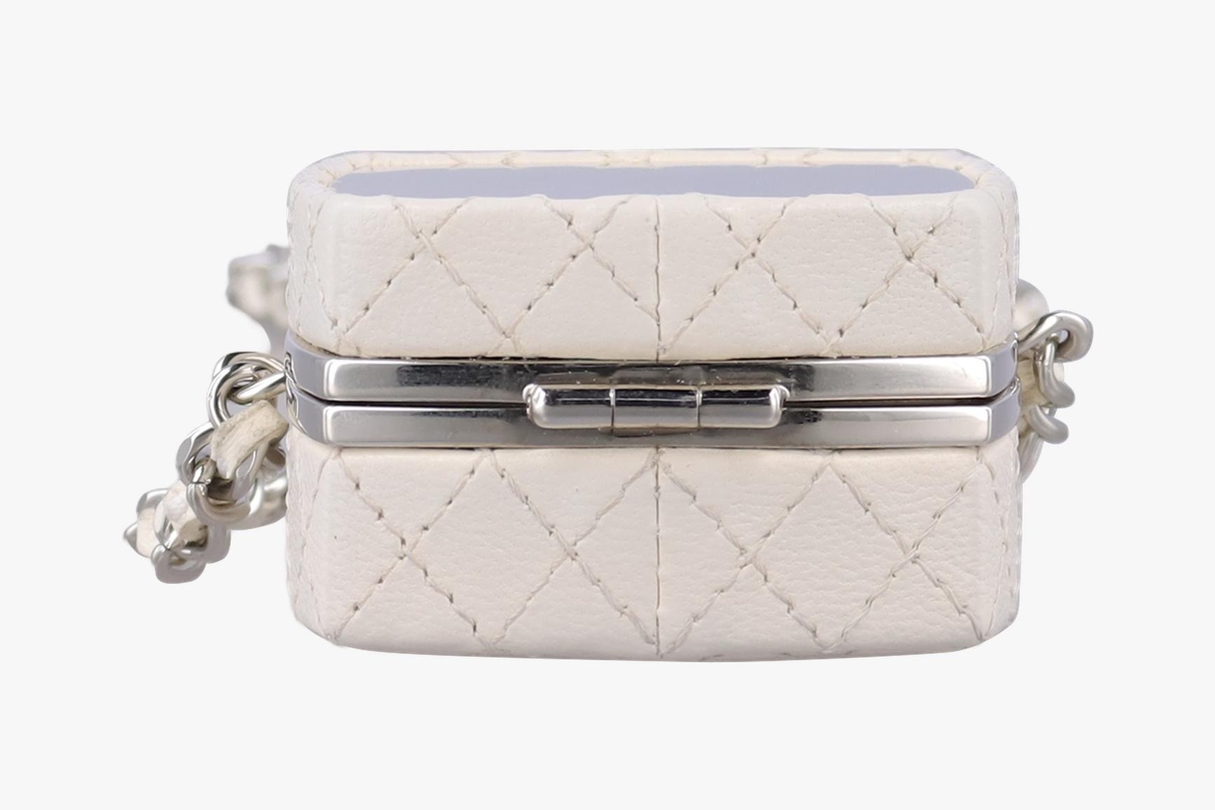 Makeup box, leather, white — view 3