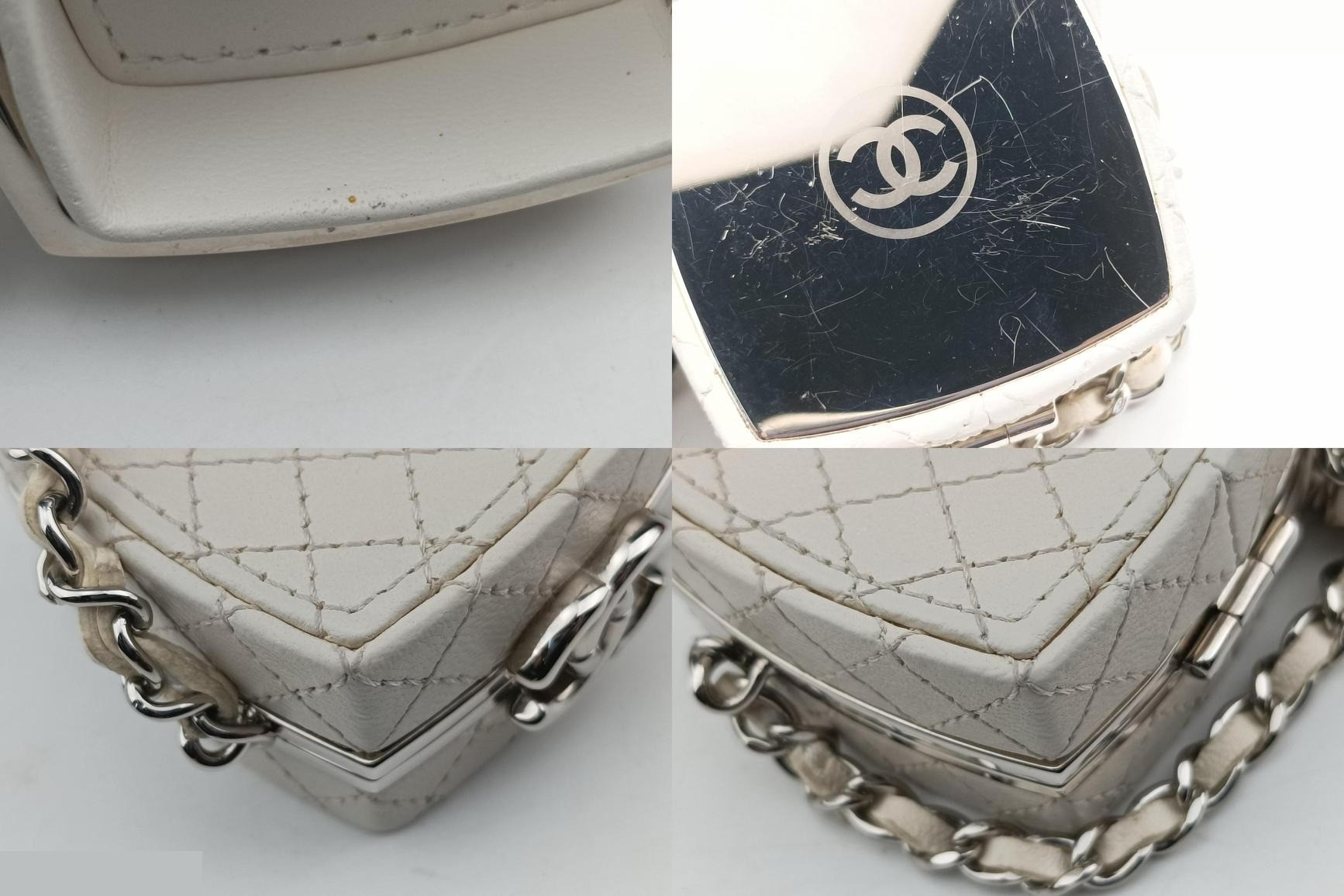 Makeup box, leather, white — view 9