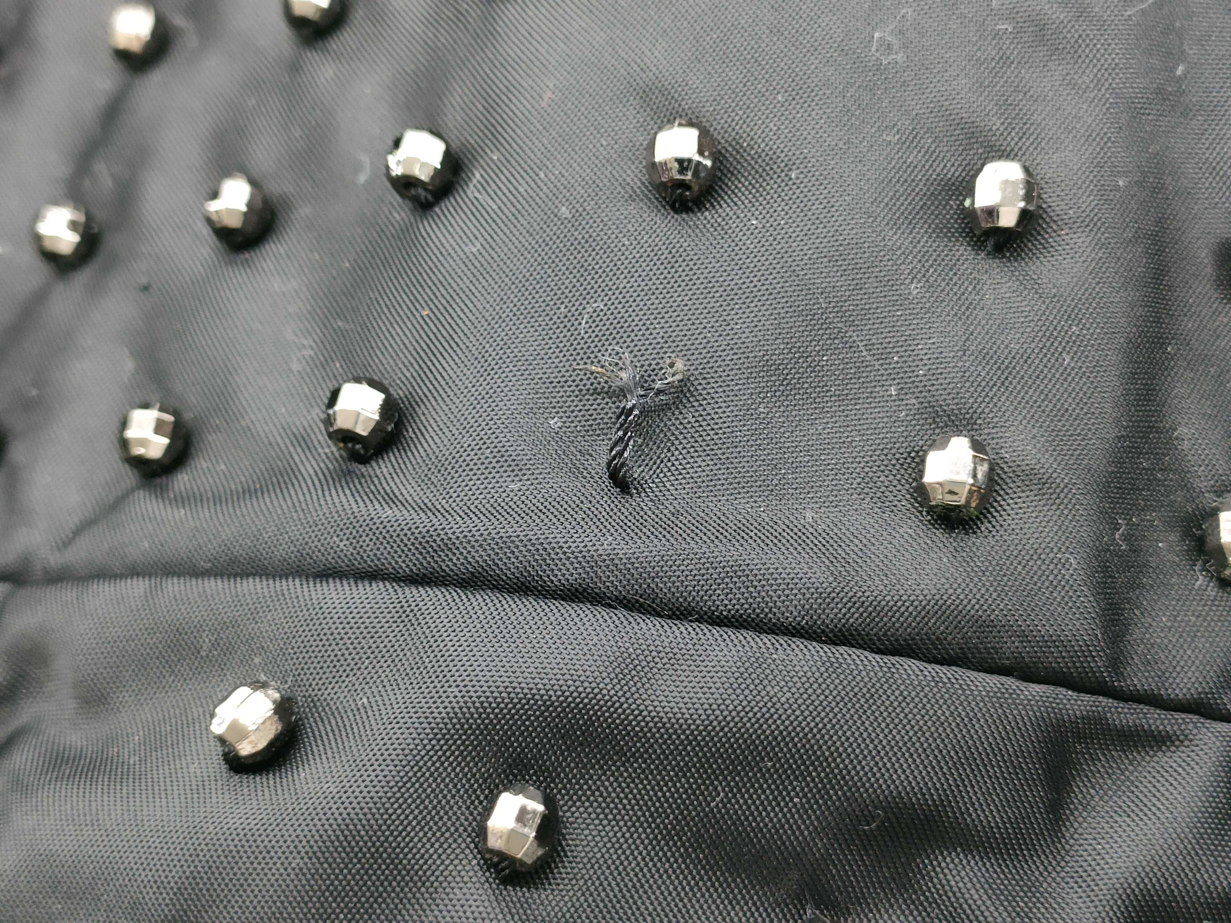 Studded Bag, Black Nylon Handbag — view 14
