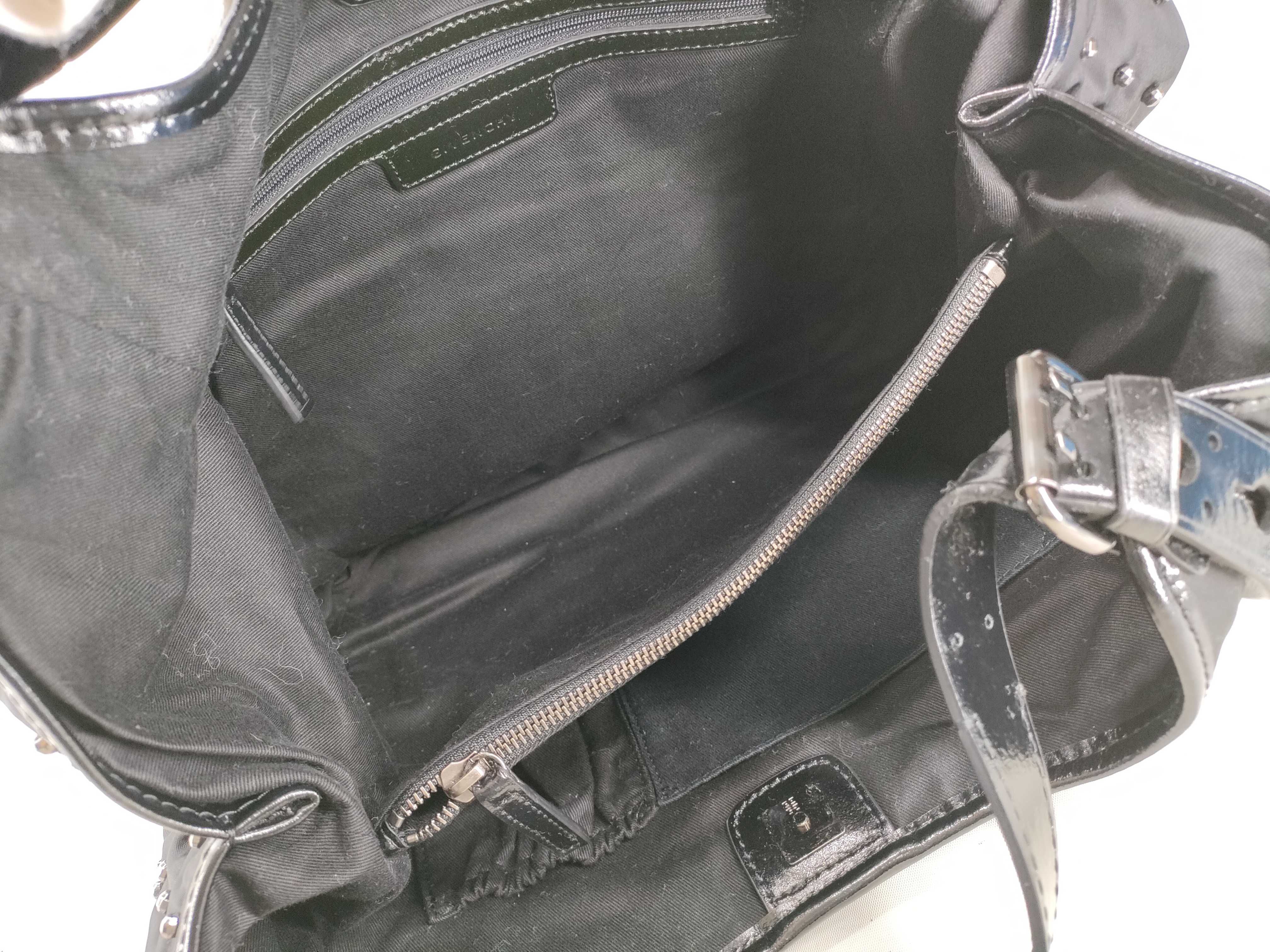 Studded Bag, Black Nylon Handbag — view 9