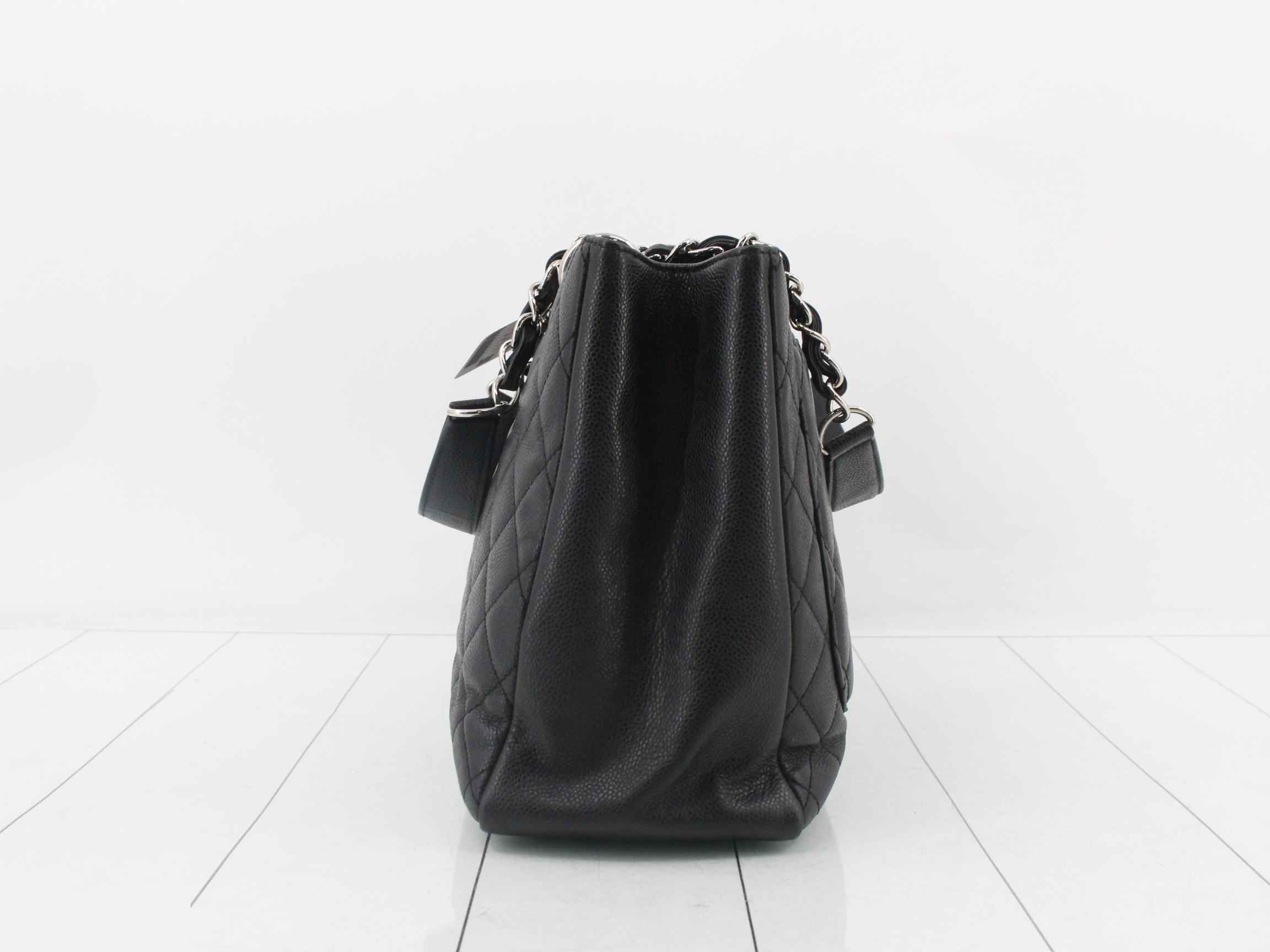 Caviar Skin Chain Tote Bag — view 3