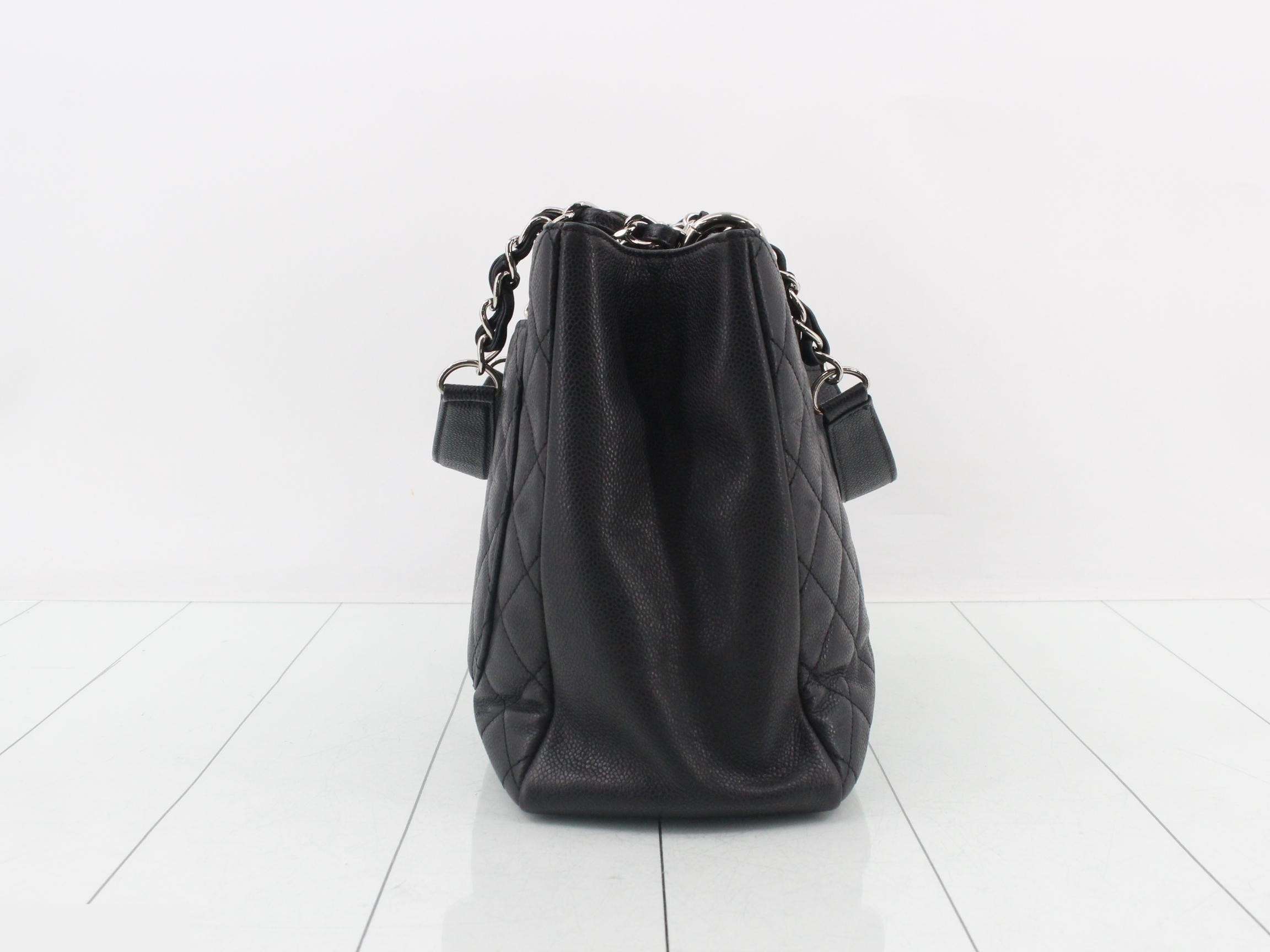 Caviar Skin Chain Tote Bag — view 4