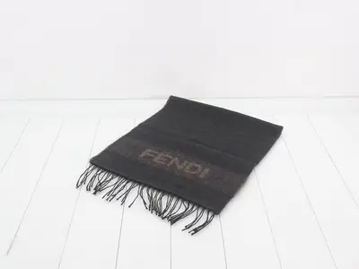 New, unused Fendi logo scarf with tags still attached.