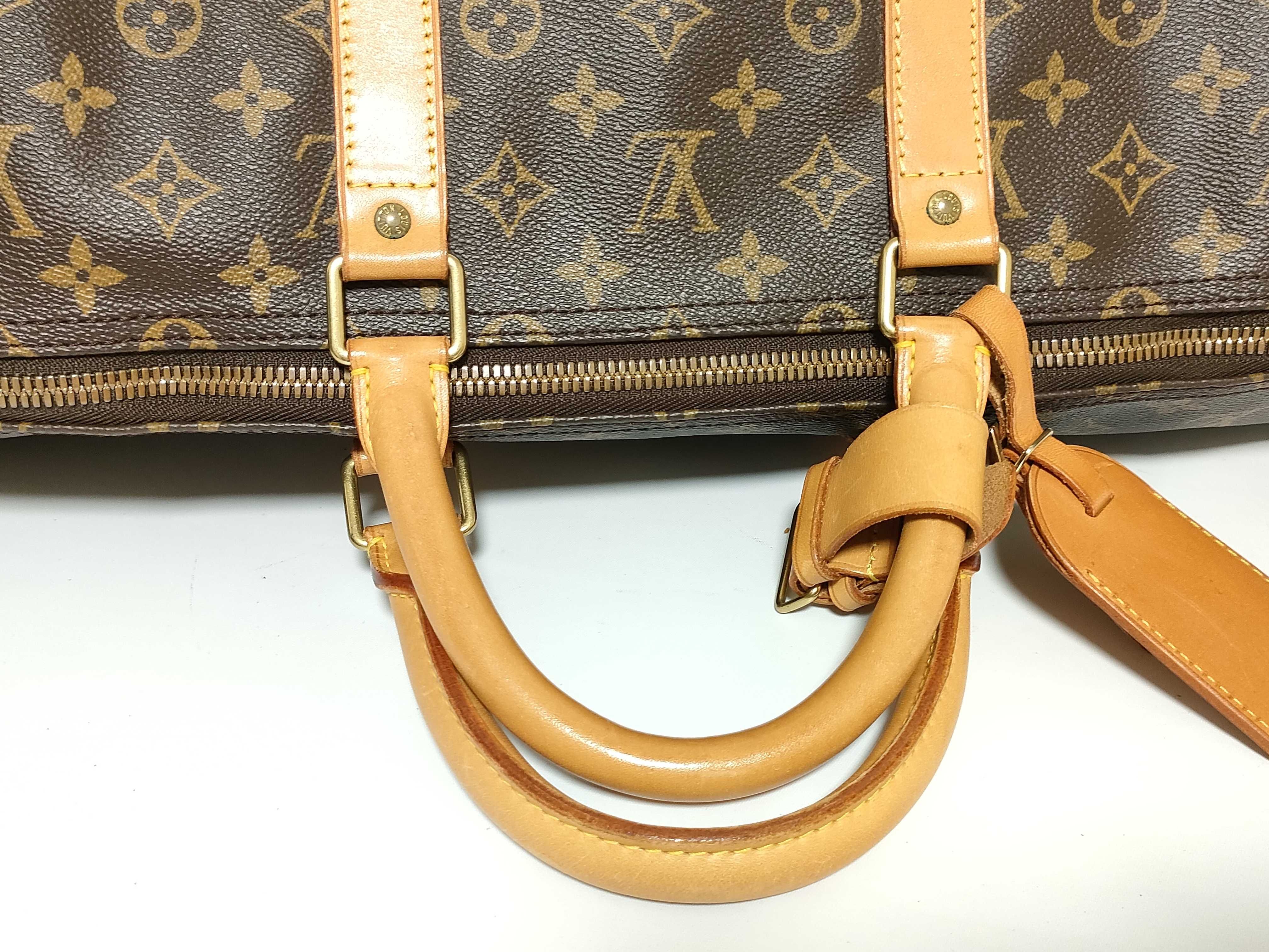 Monogram Keepall 55 M41424 (Serial number unclear) Brown Boston Bag — view 3