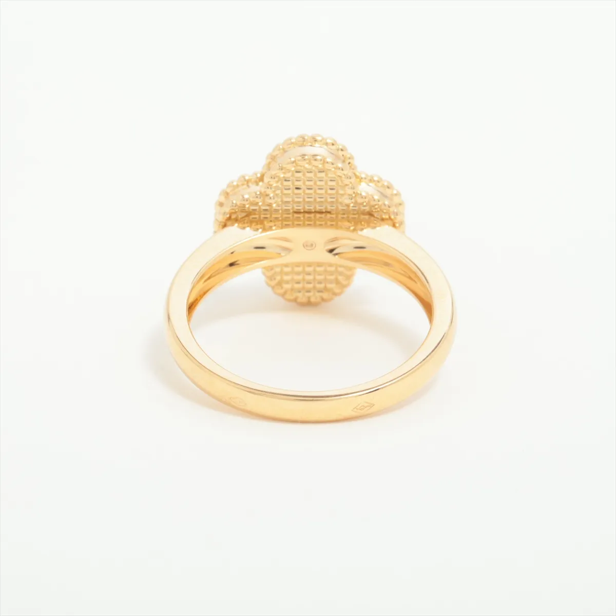 Vintage Alhambra Onyx Diamond Ring 750 (Yellow Gold) 7.0g Size 57 JA383535 Hallmark — view 2