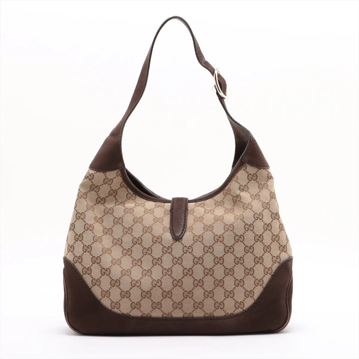 GG Canvas New Jackie Canvas x Suede Shoulder Bag Beige x Brown 277520 — view 2
