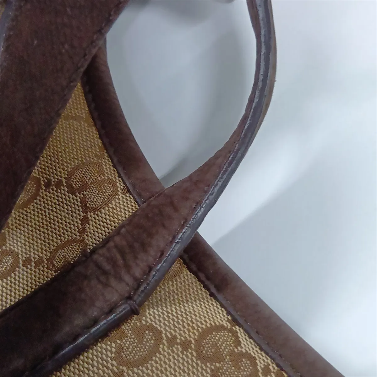 GG Canvas New Jackie Canvas x Suede Shoulder Bag Beige x Brown 277520 — view 14