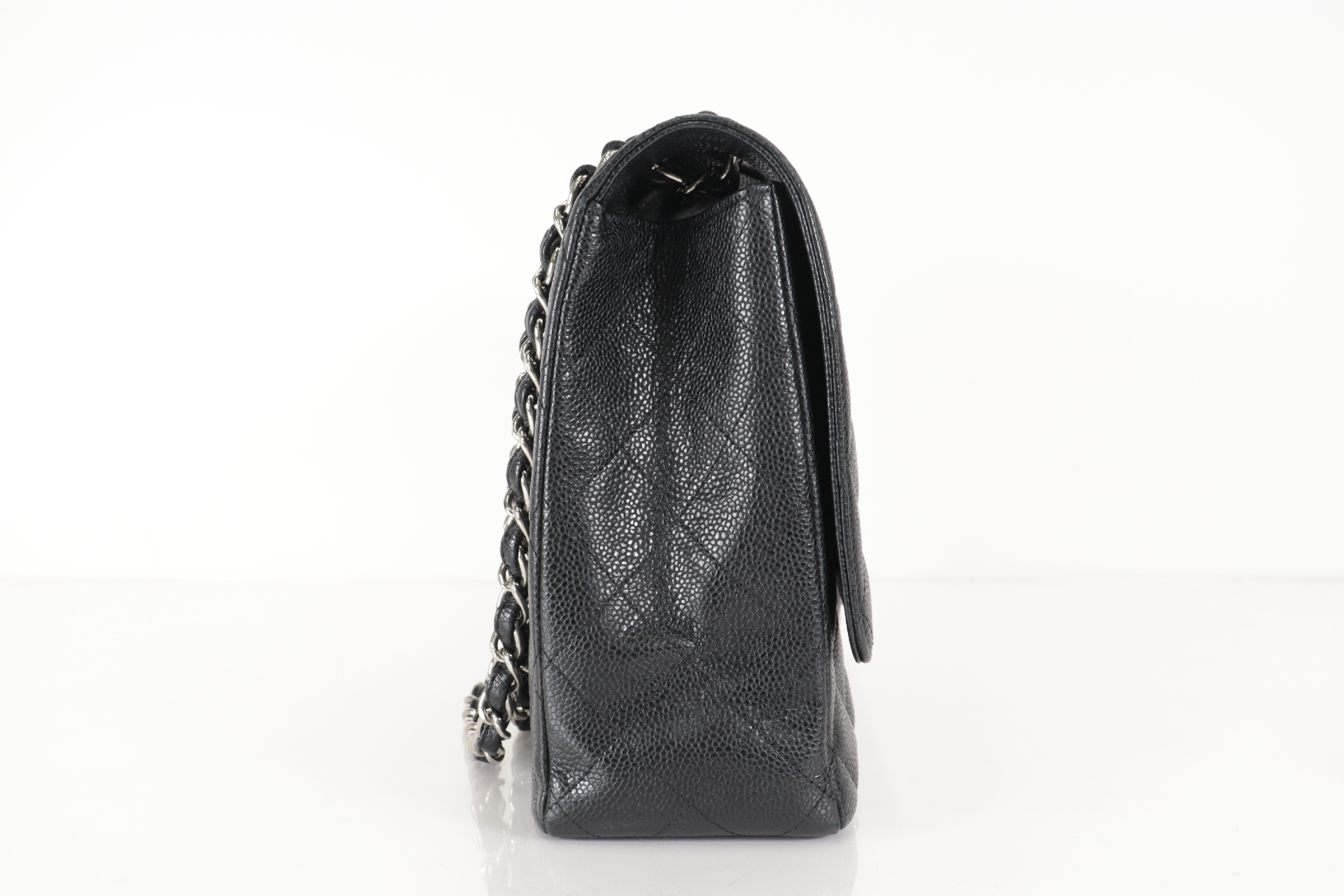 Matelassé Caviar Chain Shoulder Bag, Silver Hardware, Series 20s — view 5