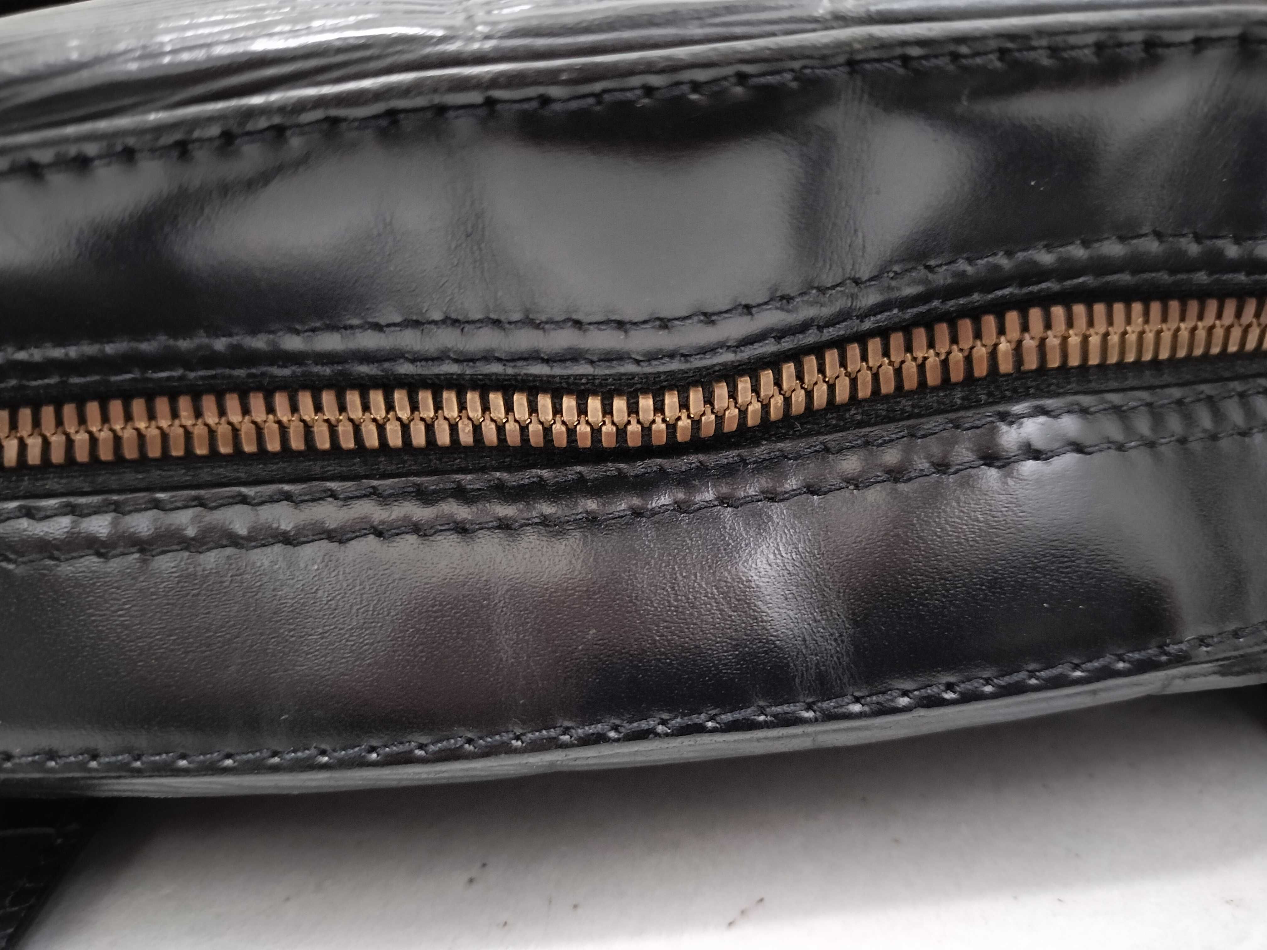 Epi Leather Handbag, Black — view 6