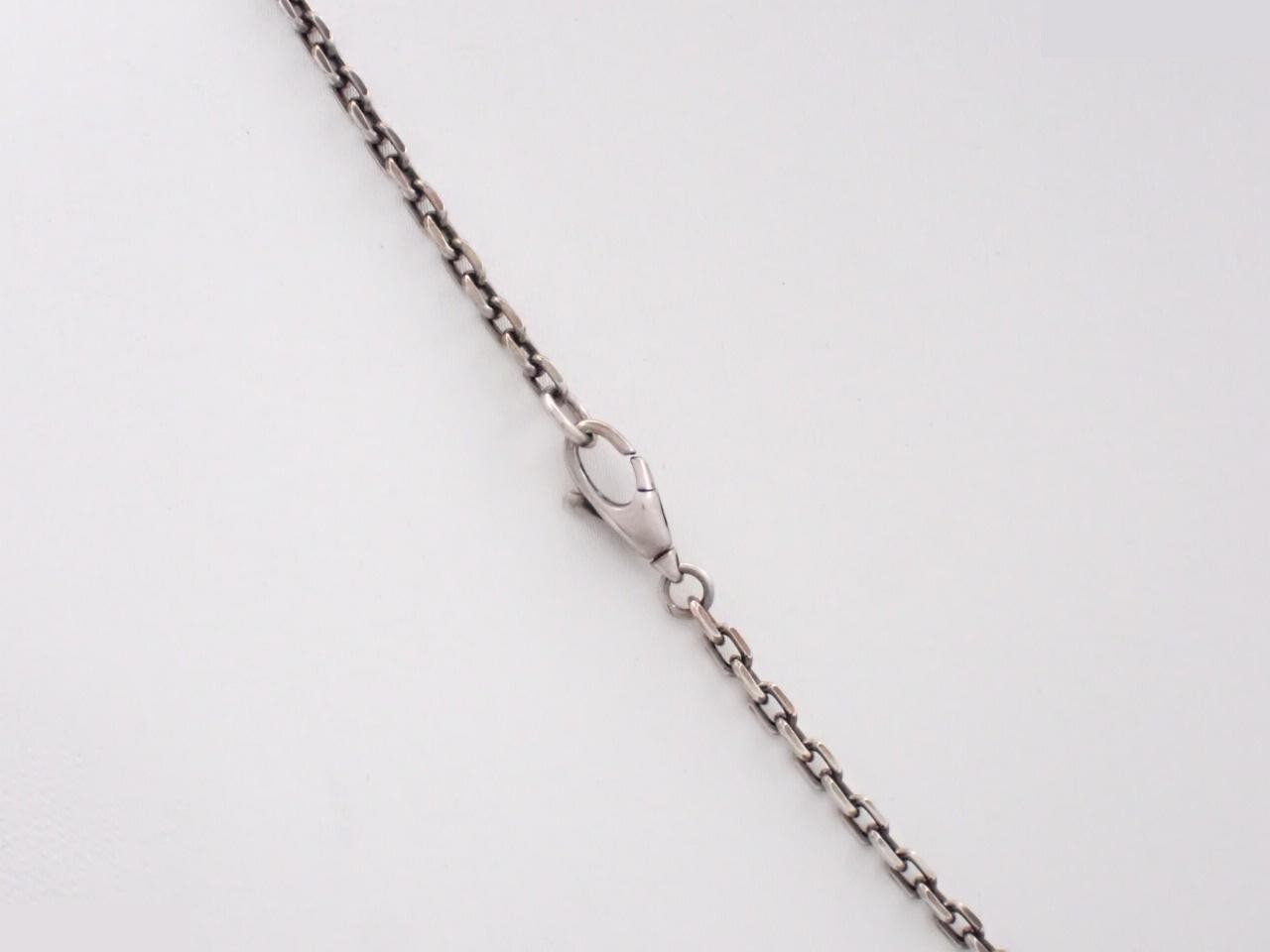 Interlocking heart necklace, silver, chain approximately 44cm — view 2