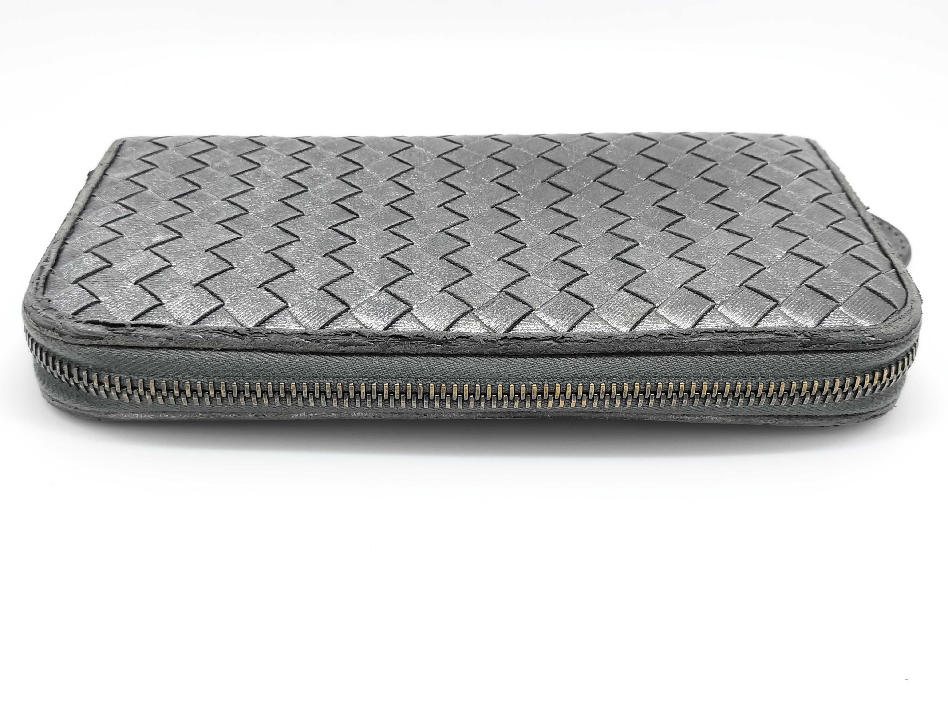 Intrecciato Round Zip Long Wallet — view 6