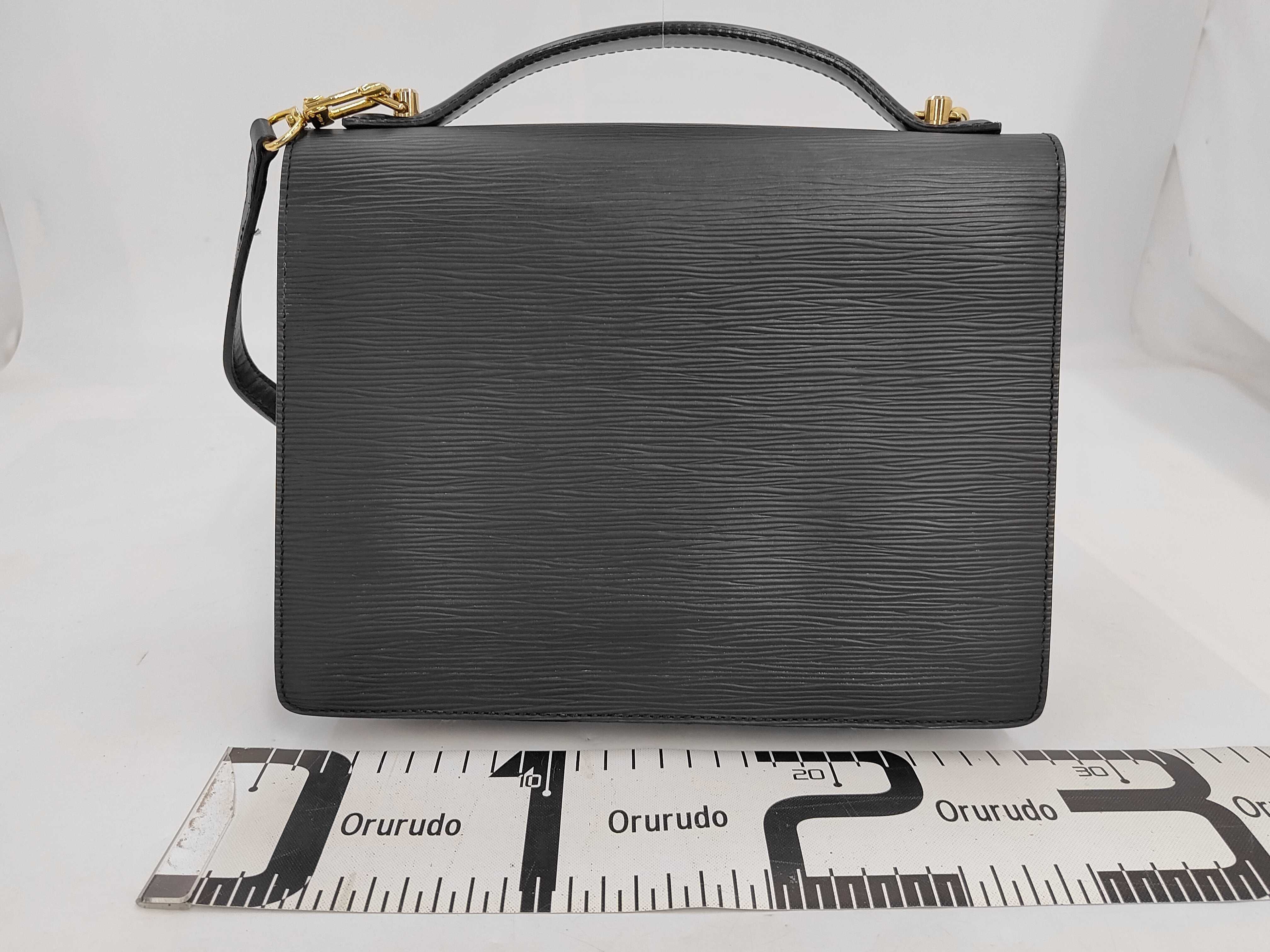 Epi Leather Shoulder Bag, Black, Business Bag — view 2