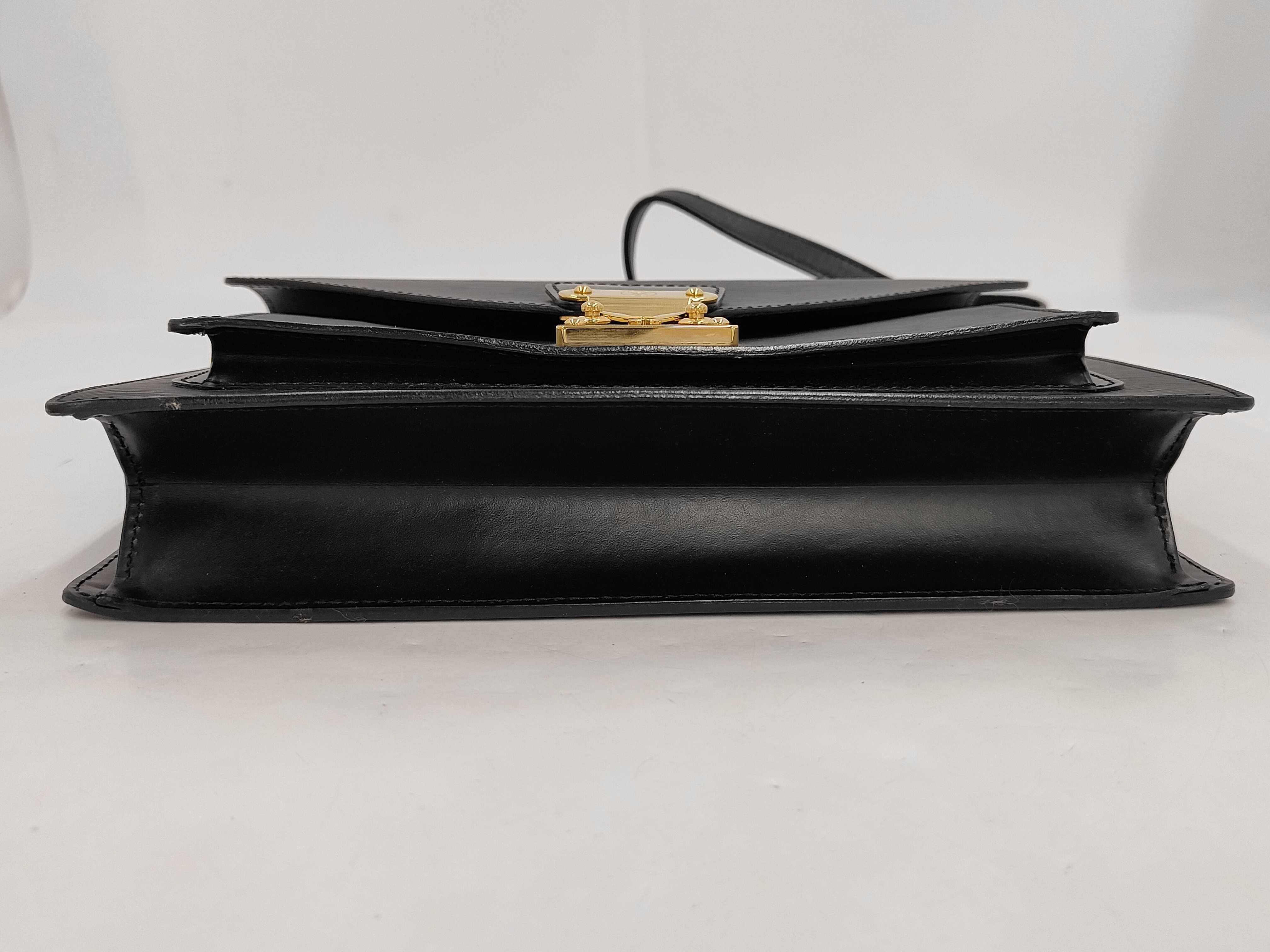 Epi Leather Shoulder Bag, Black, Business Bag — view 4