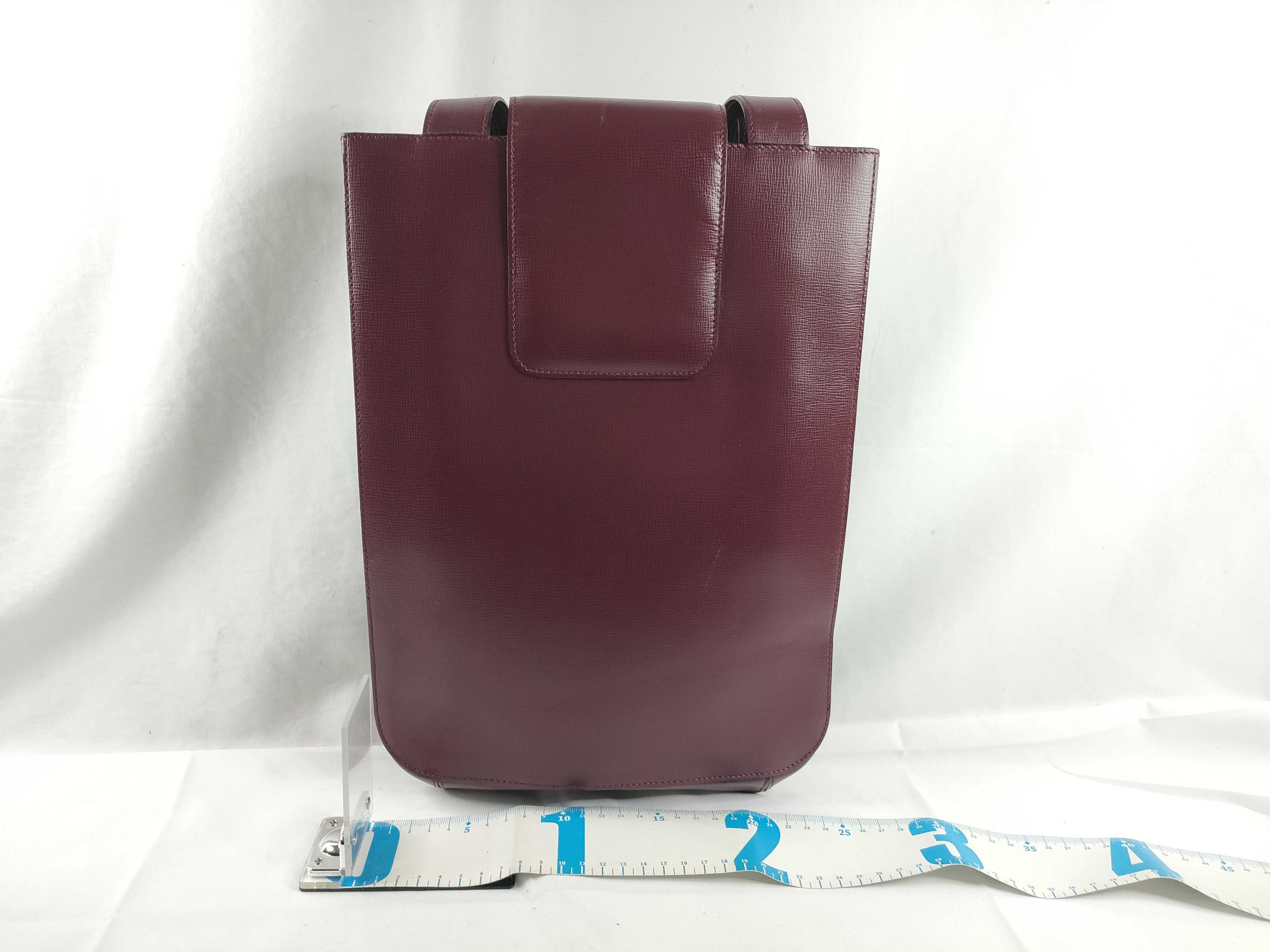Must Line Leather Tote Handbag, Bordeaux — view 2