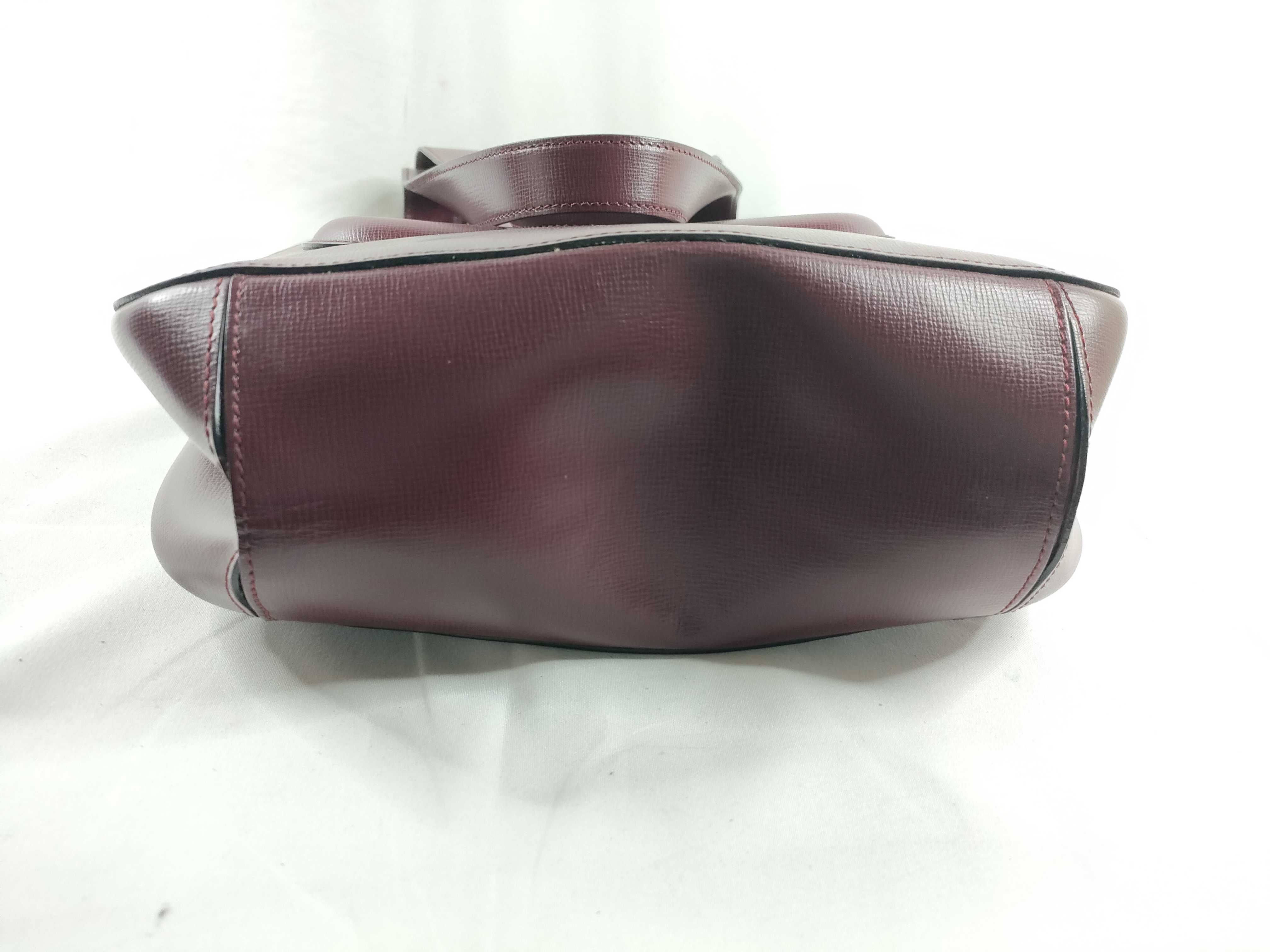 Must Line Leather Tote Handbag, Bordeaux — view 4