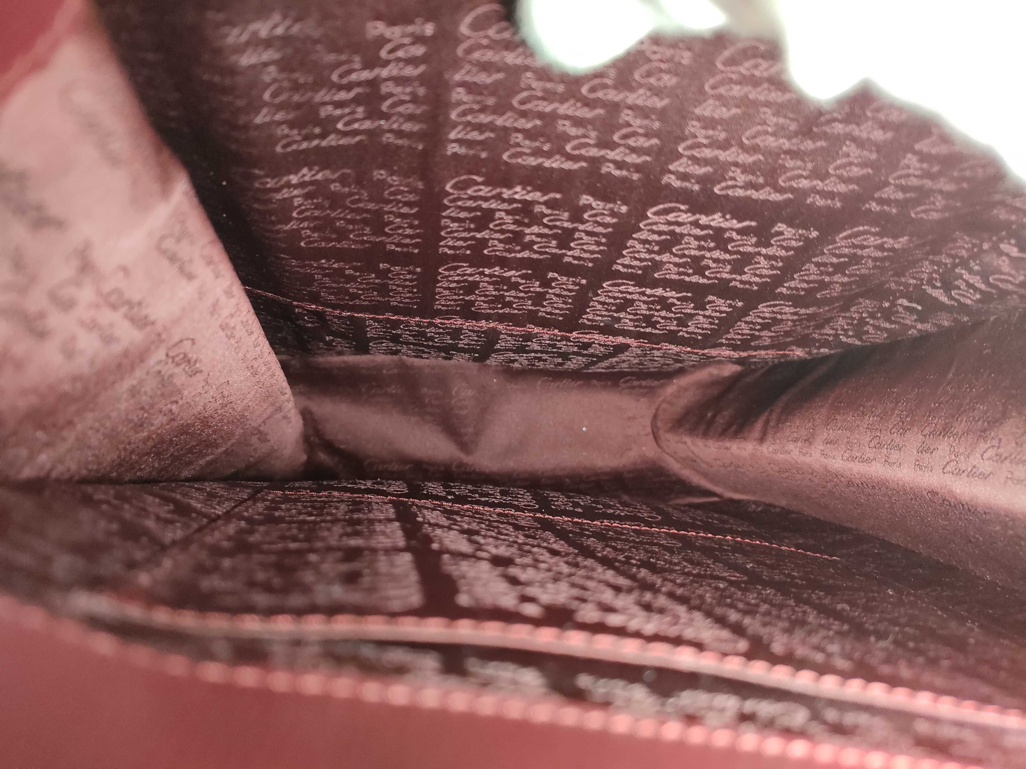 Must Line Leather Tote Handbag, Bordeaux — view 9