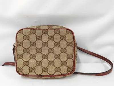 Square Mini Shoulder Pouch GG Canvas Shoulder Bag